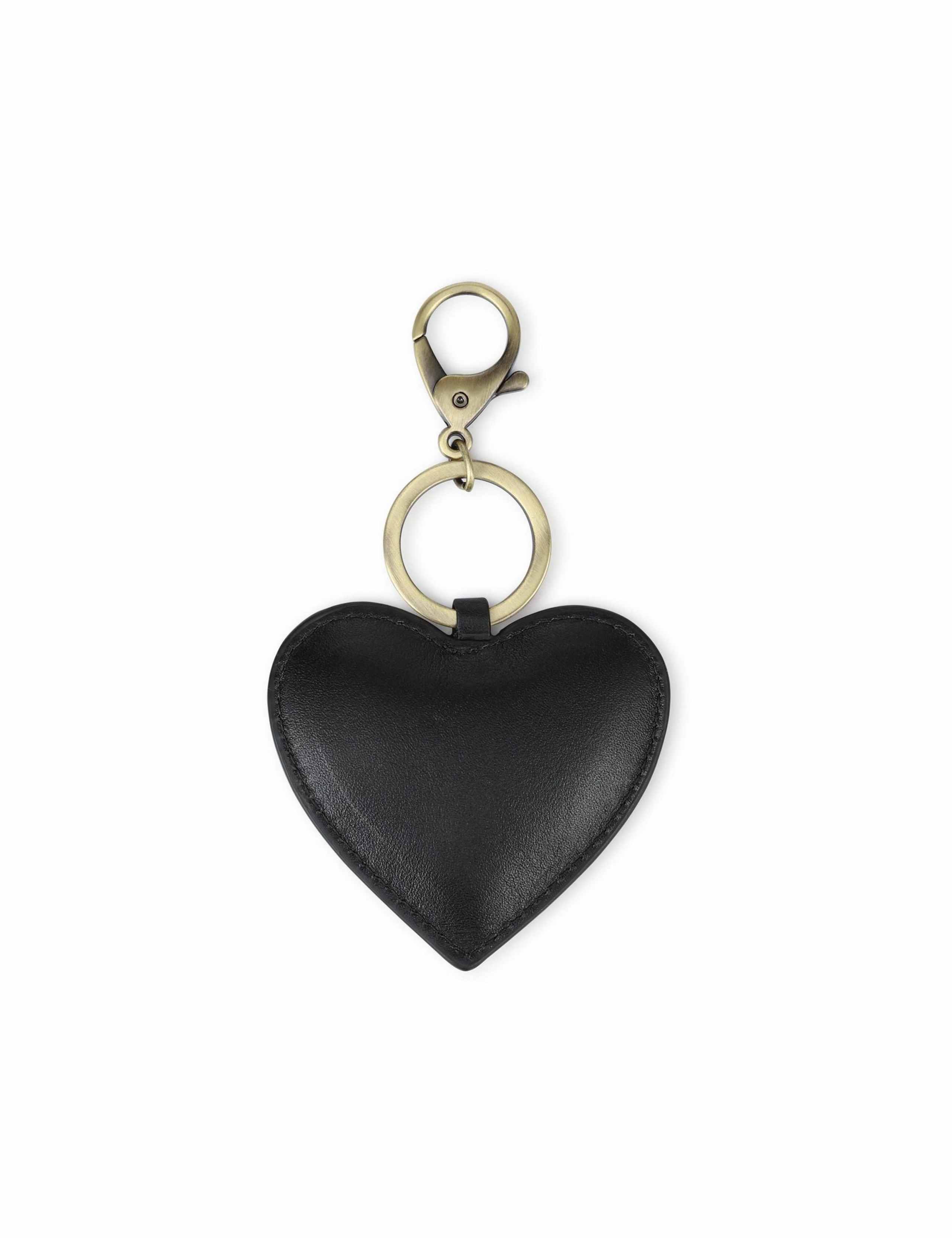 Heart Shaped Leather Keyring
