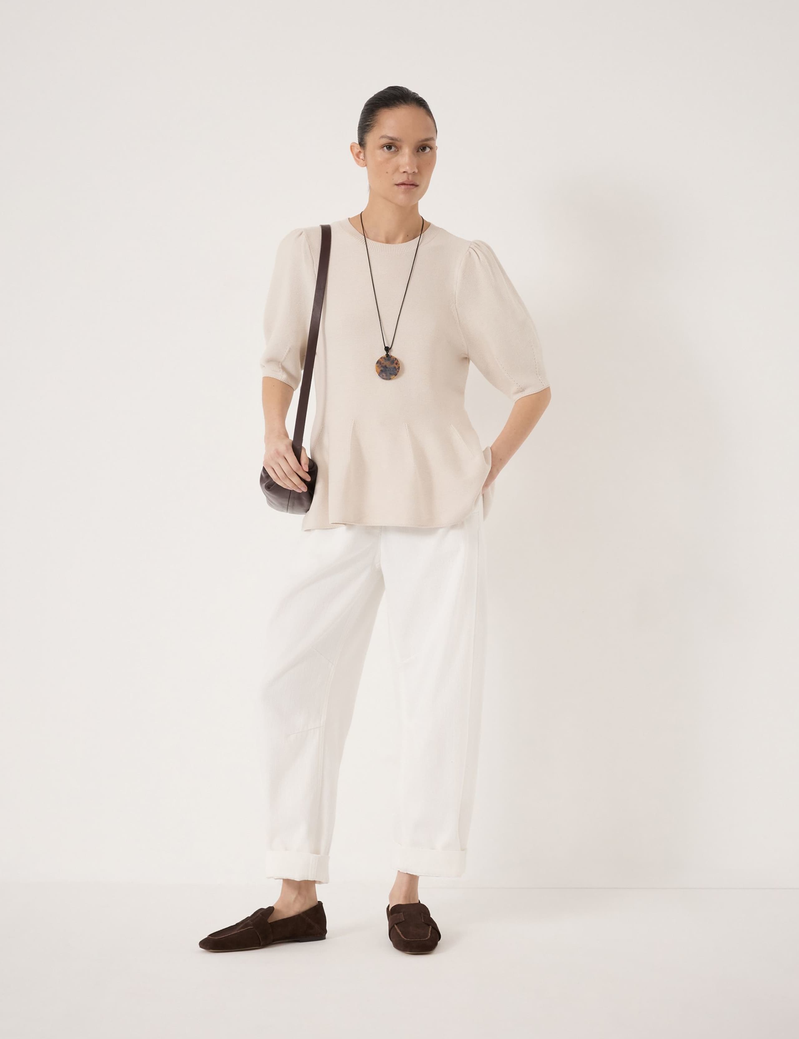 Seam Detail Peplum Top