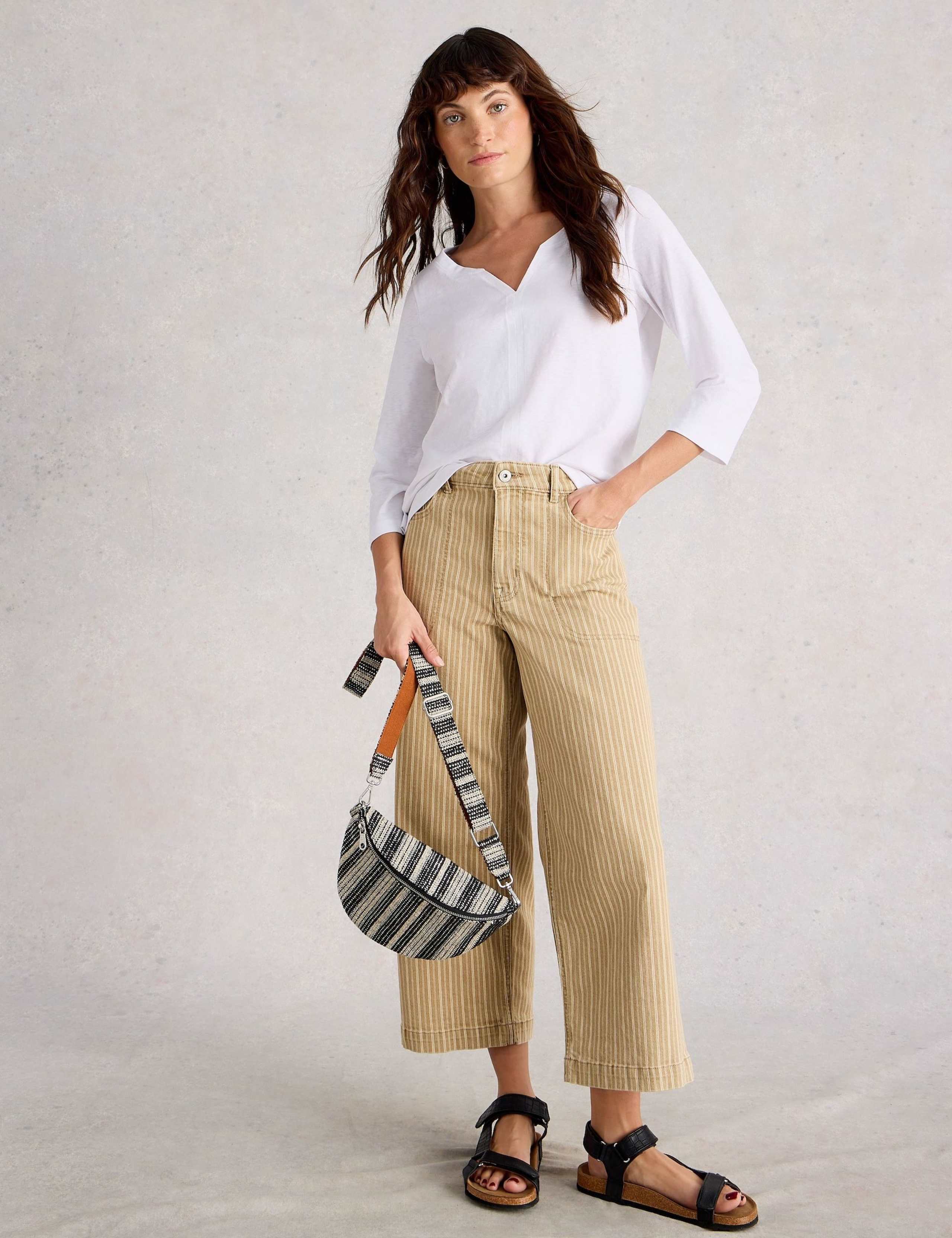 Pure Cotton Printed Notch Neck Top
