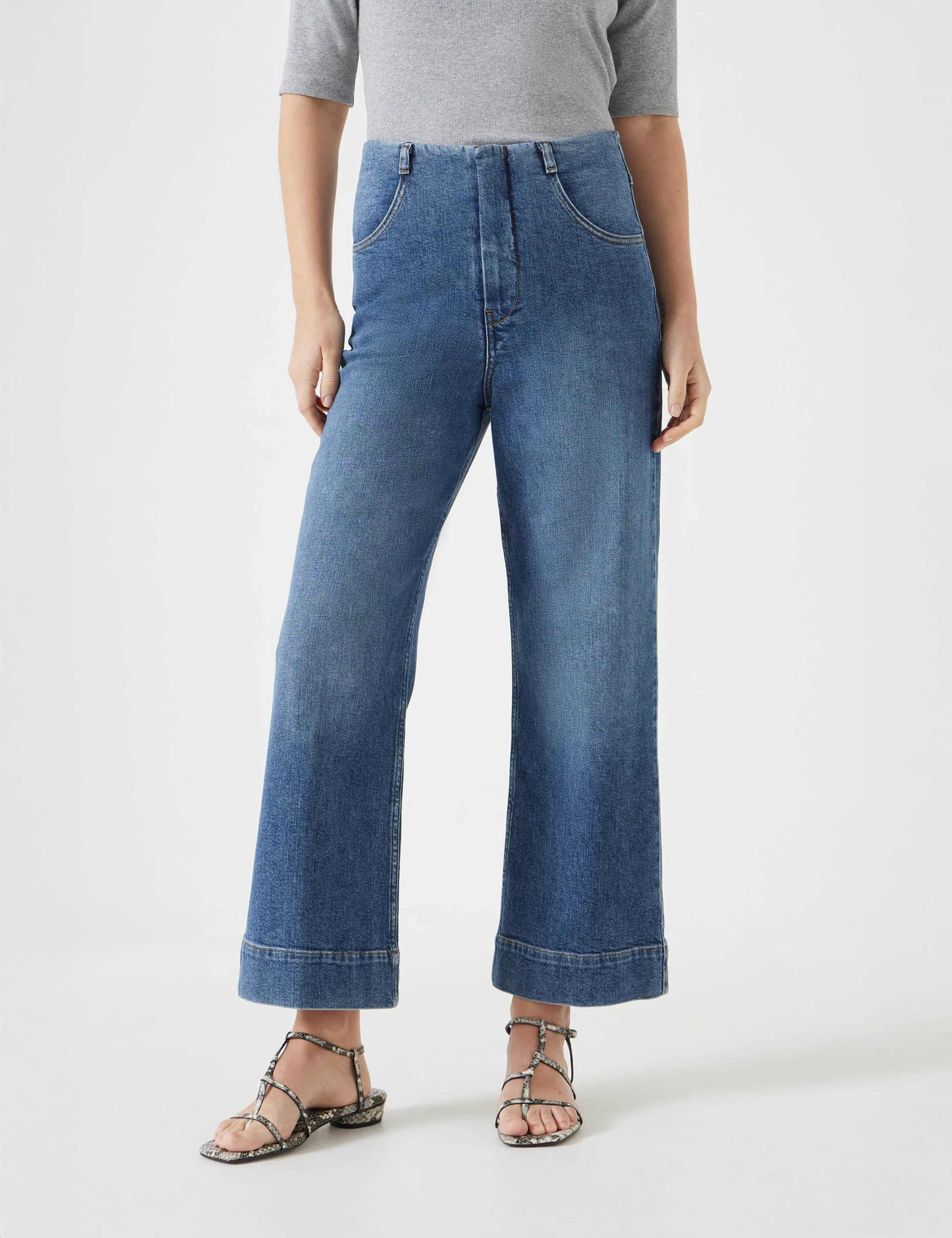 Marla High Waisted Straight Leg Cropped Jeans
