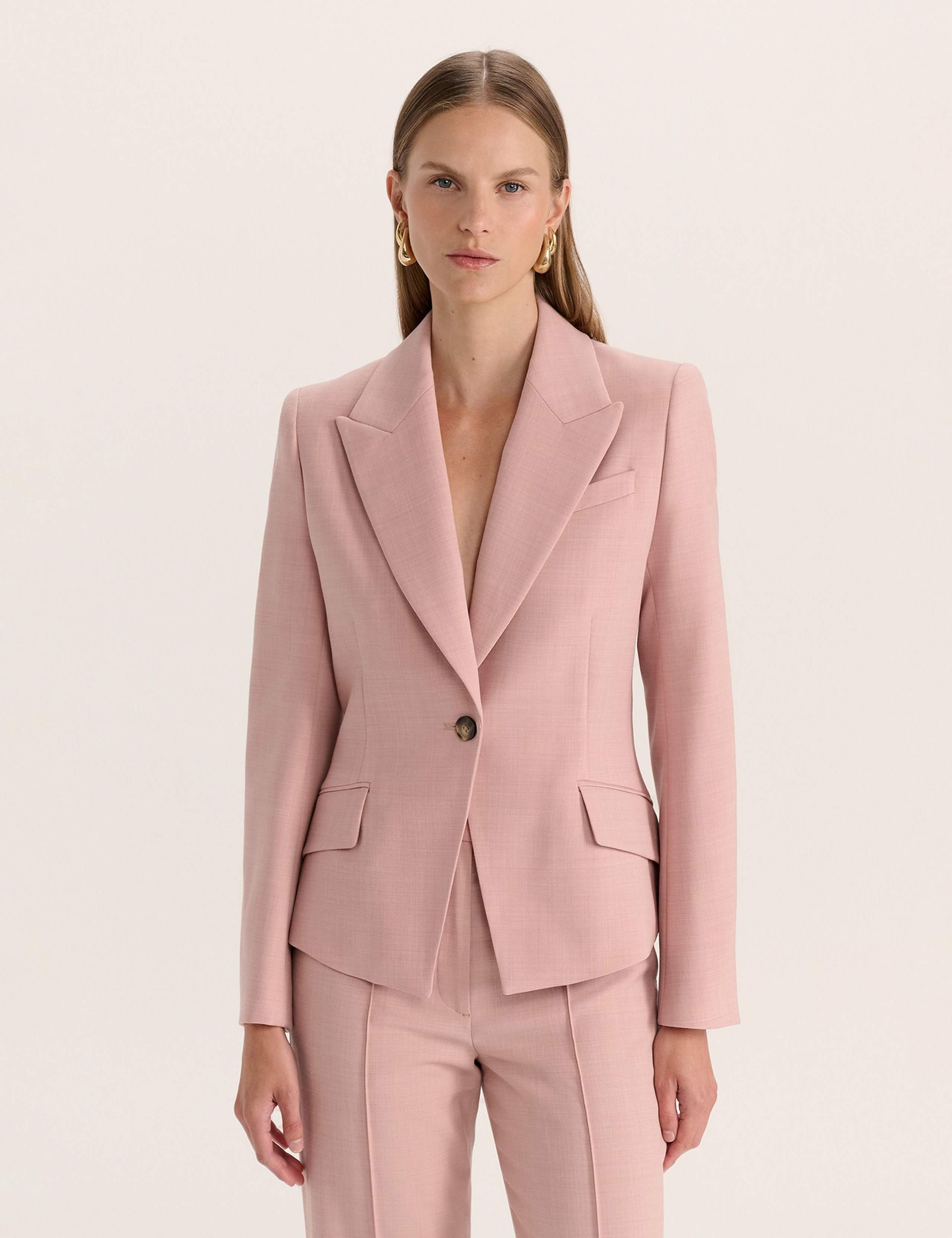 Wool Rich Tailored Single Breasted Blazer