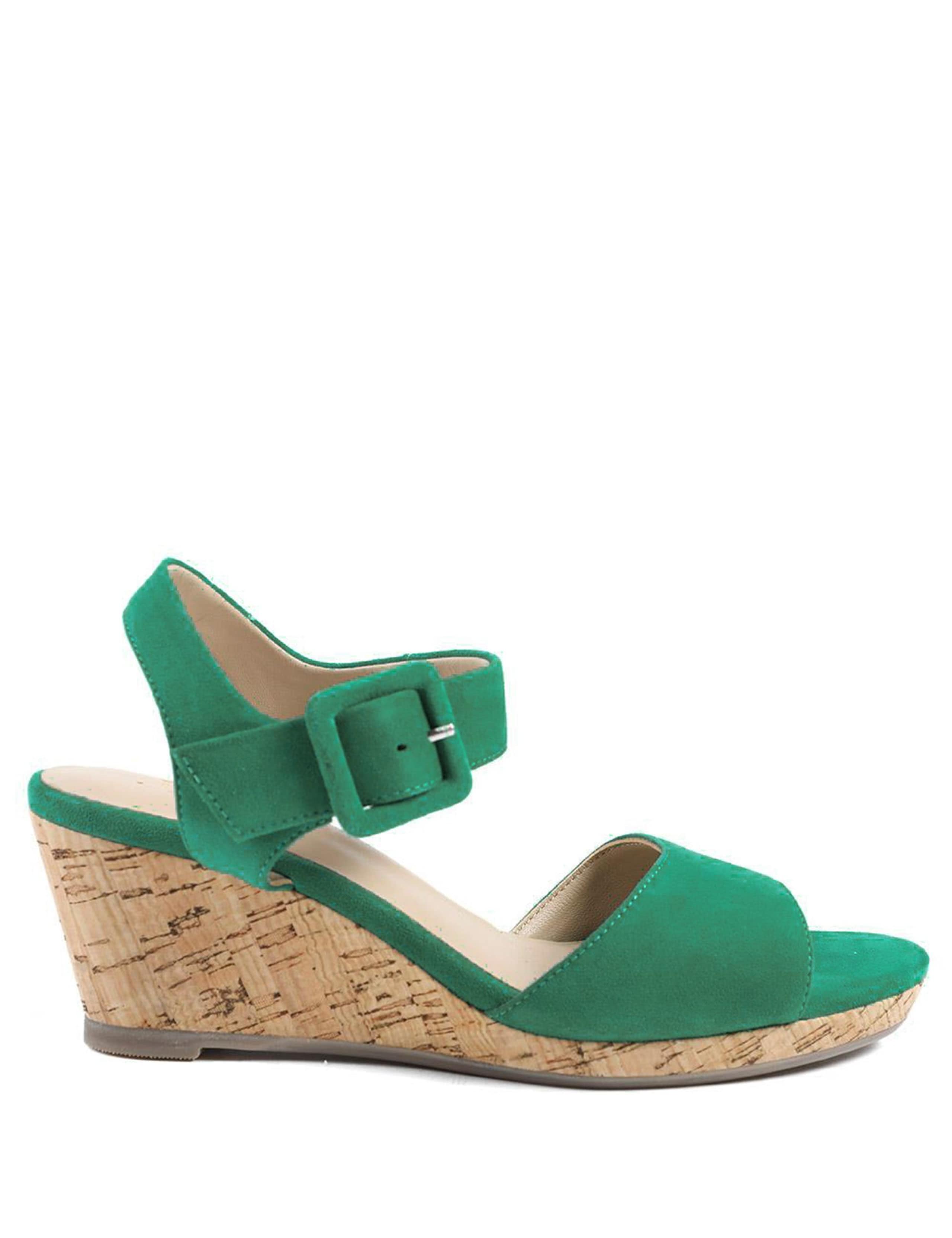 Suede Wedge Sandals