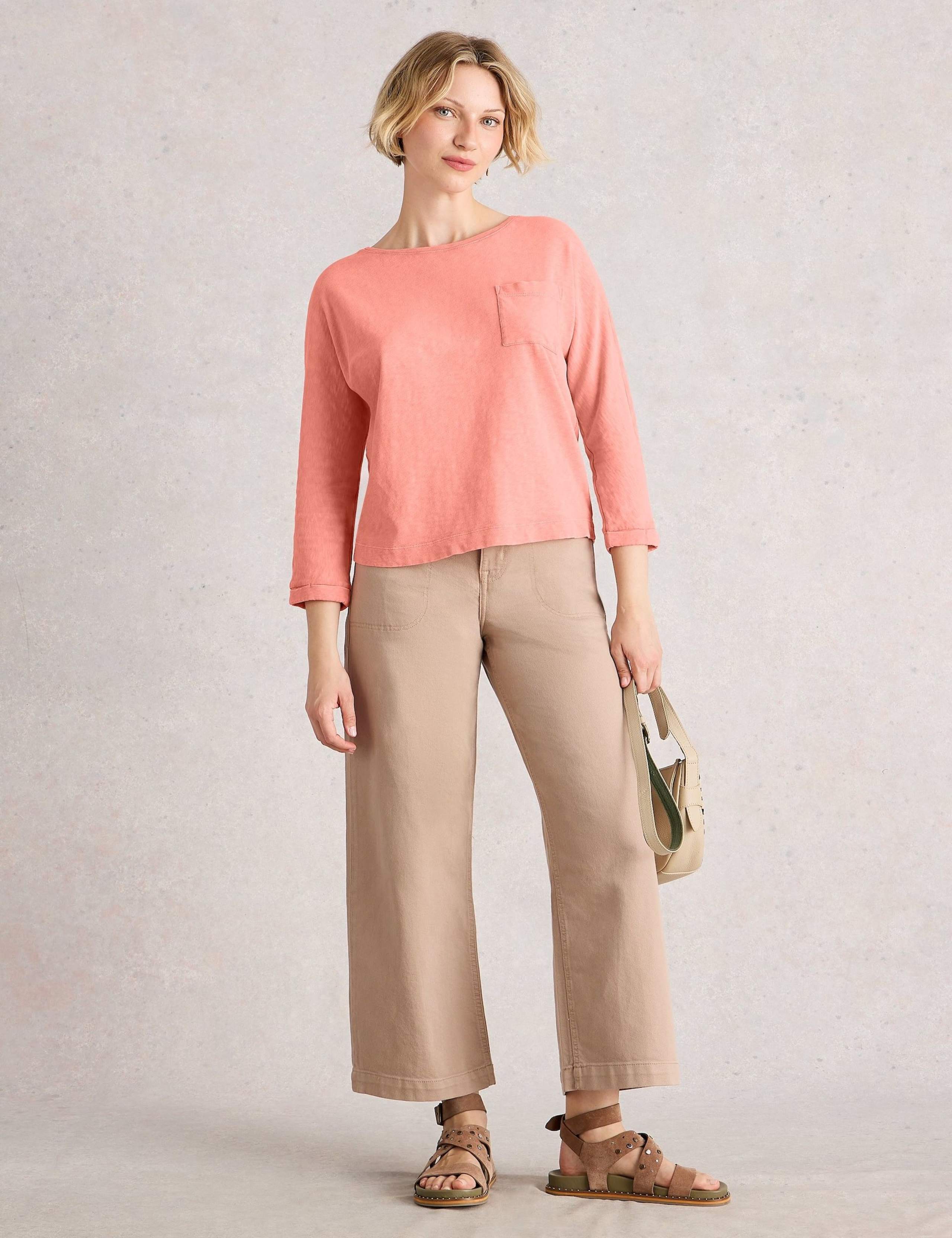 Pure Cotton Crew Neck Top