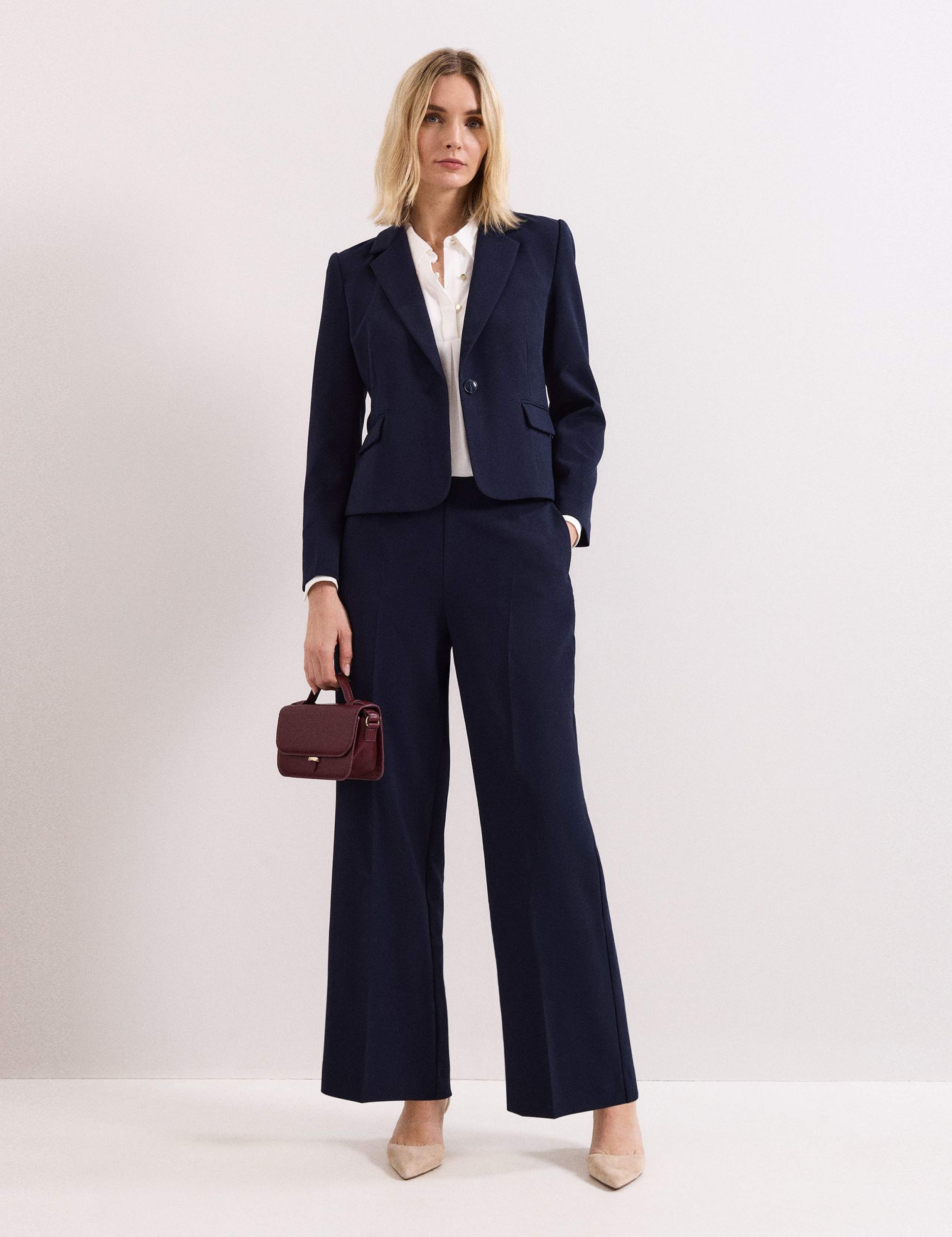 Wide Leg Elasticated Waist Trousers