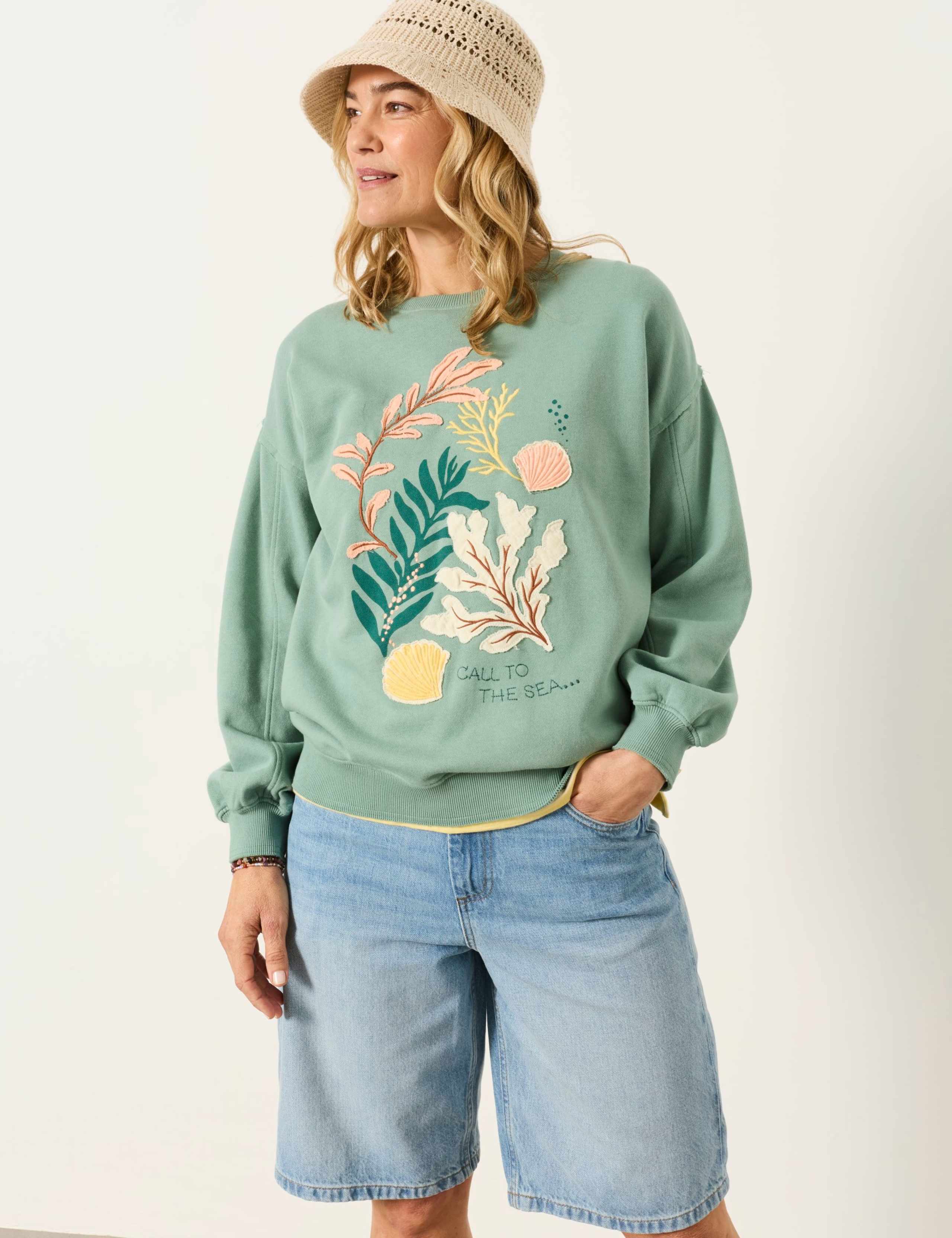 Pure Cotton Printed Sweatshirt