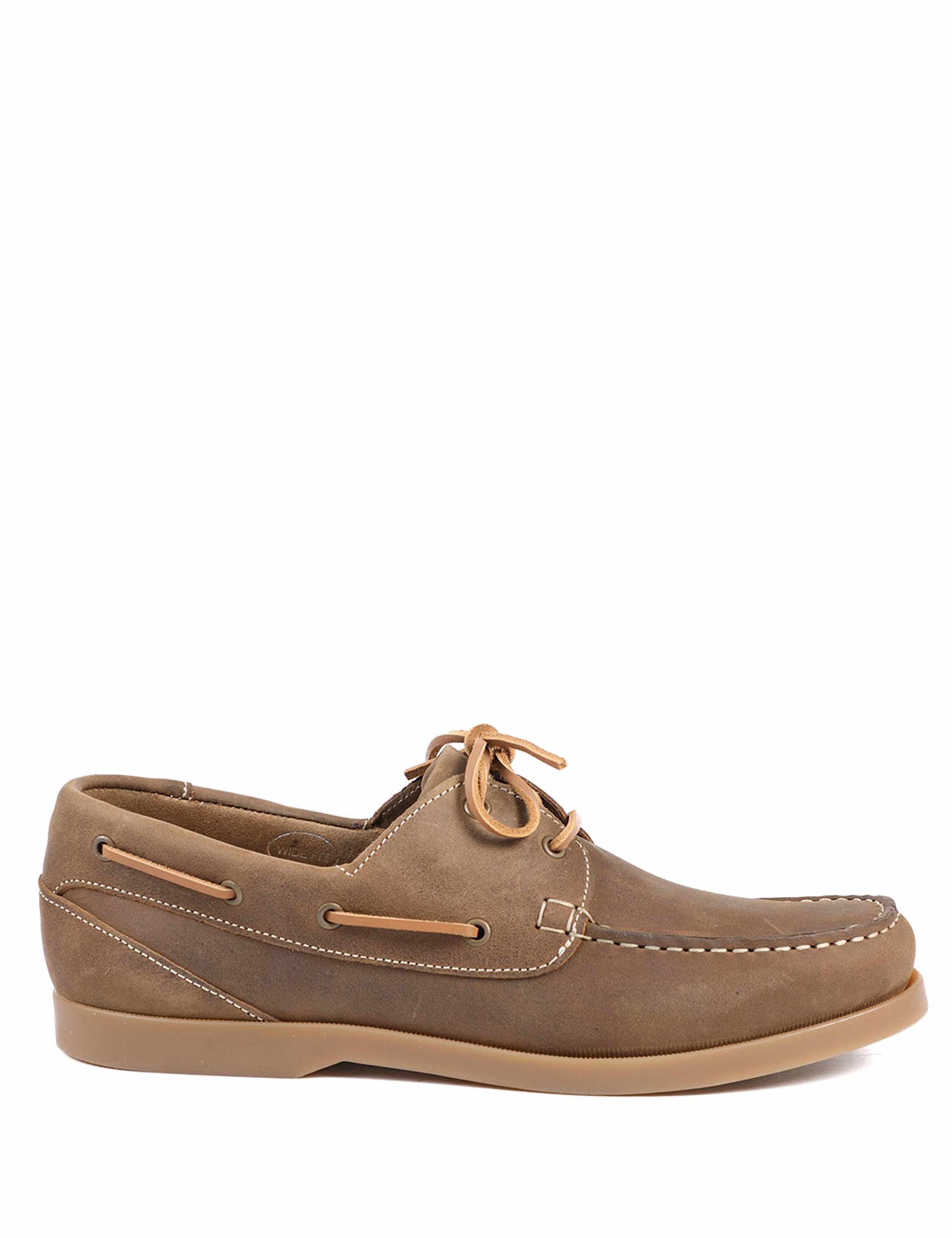 Wide Fit Leather Boat Shoes
