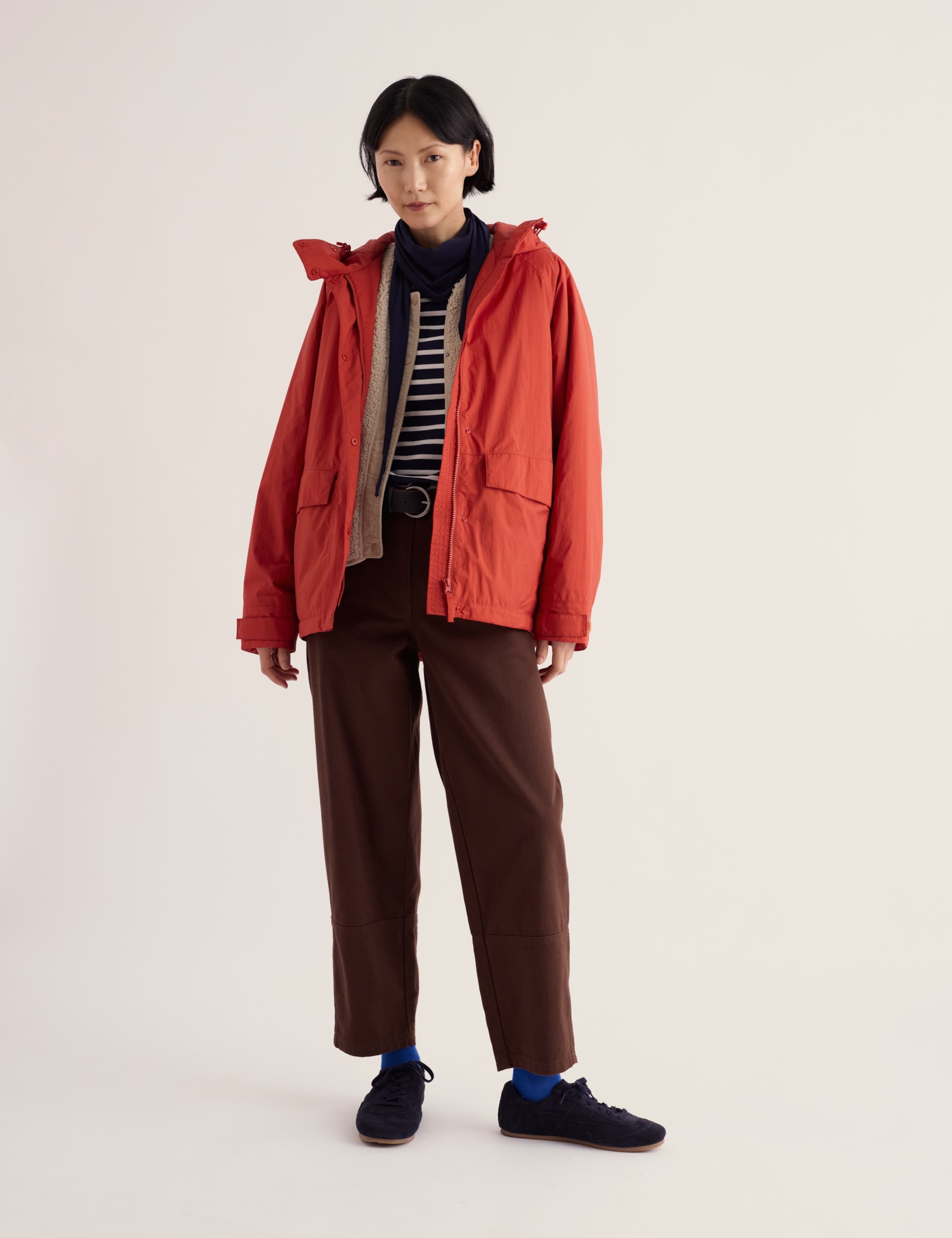 Waterproof Hooded Relaxed Rain Jacket