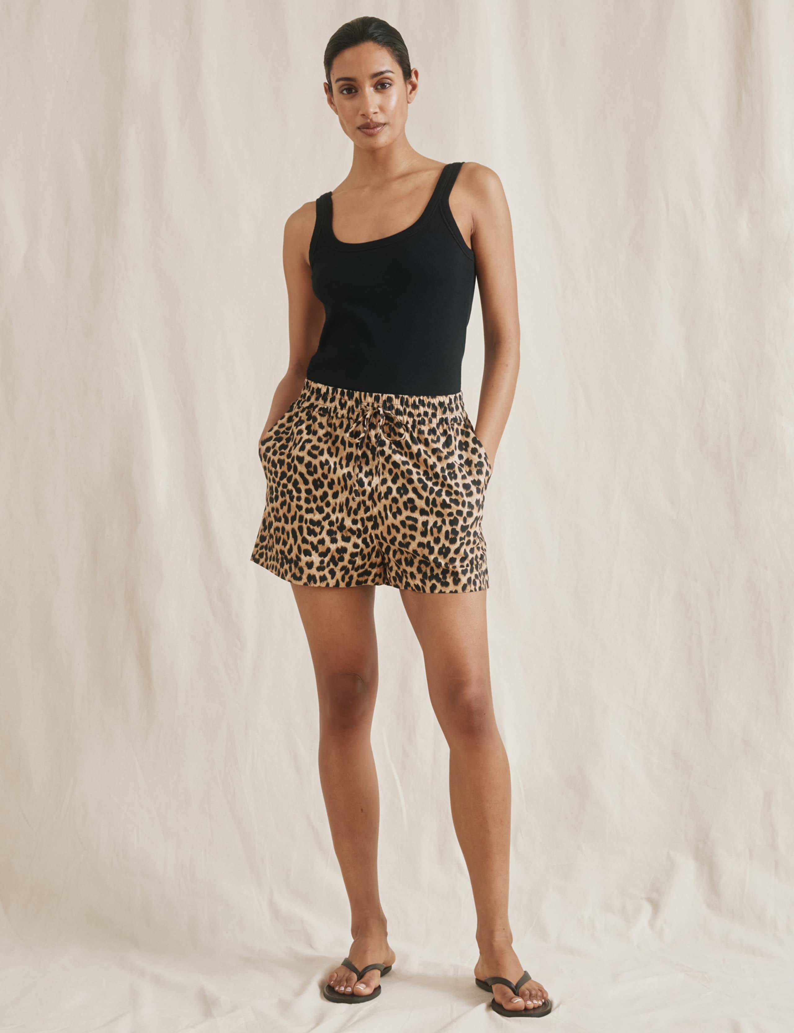 Pure Cotton Animal Print Shorts