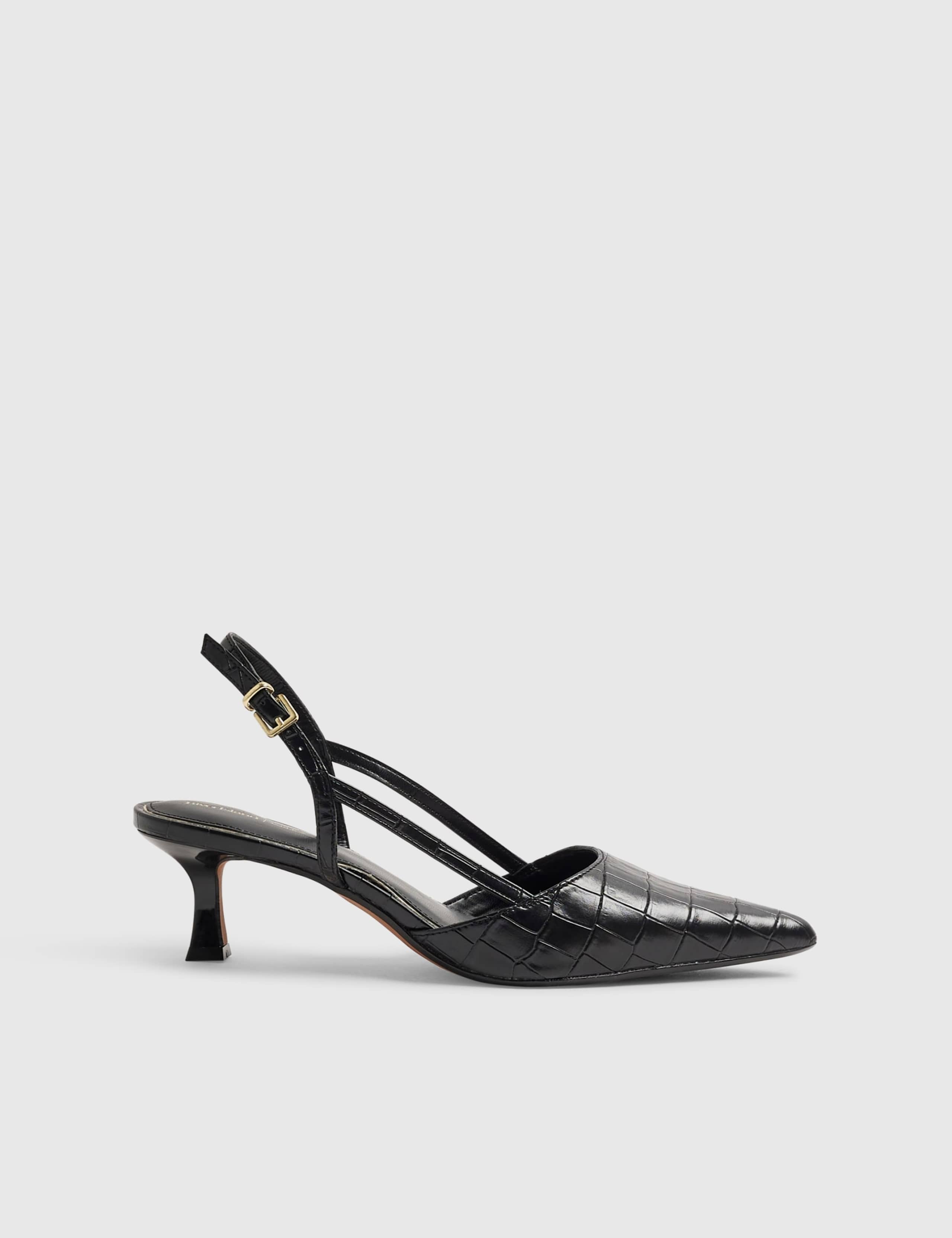 Kitten Heel Pointed Slingback Shoes