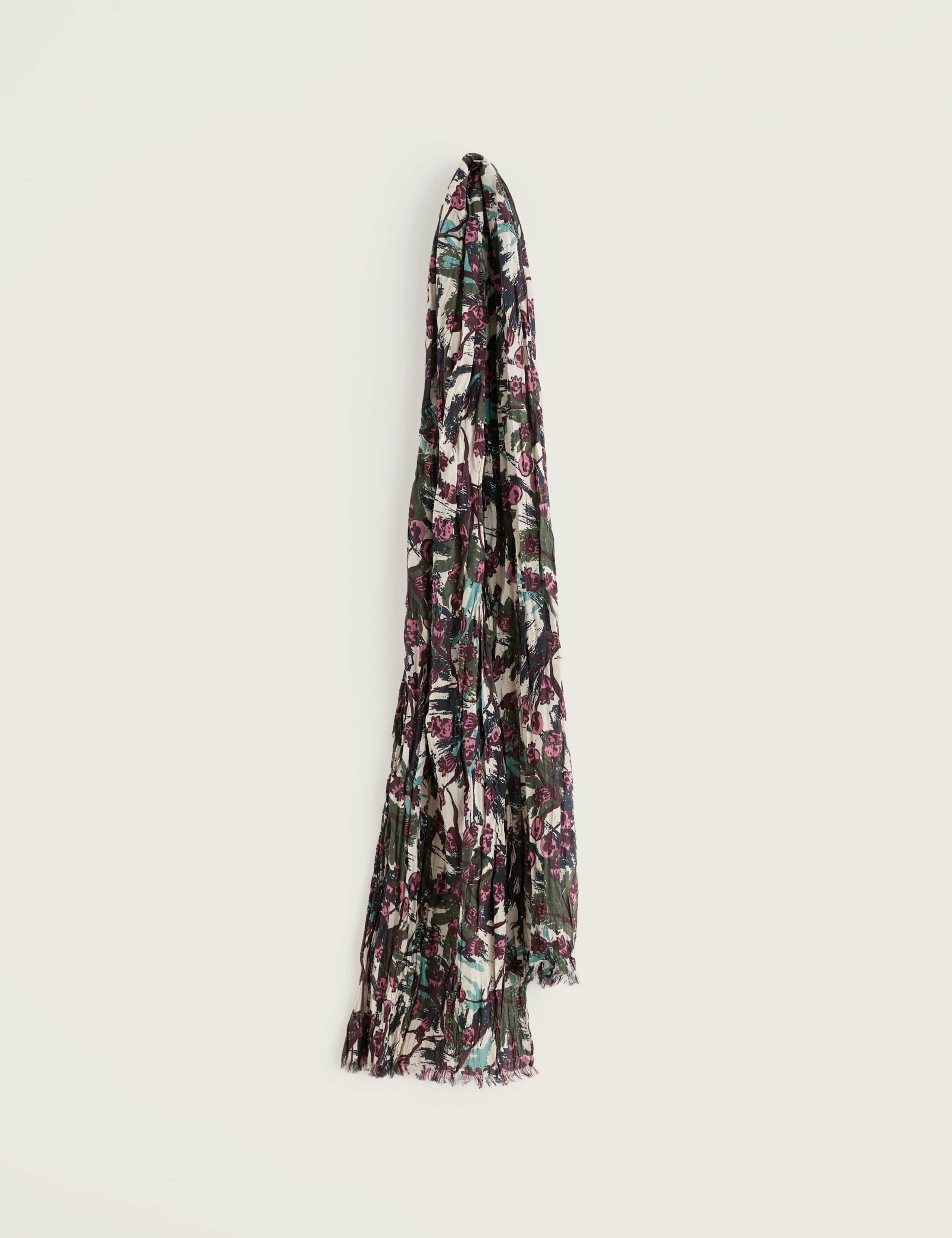 Pure Cotton Floral Scarf