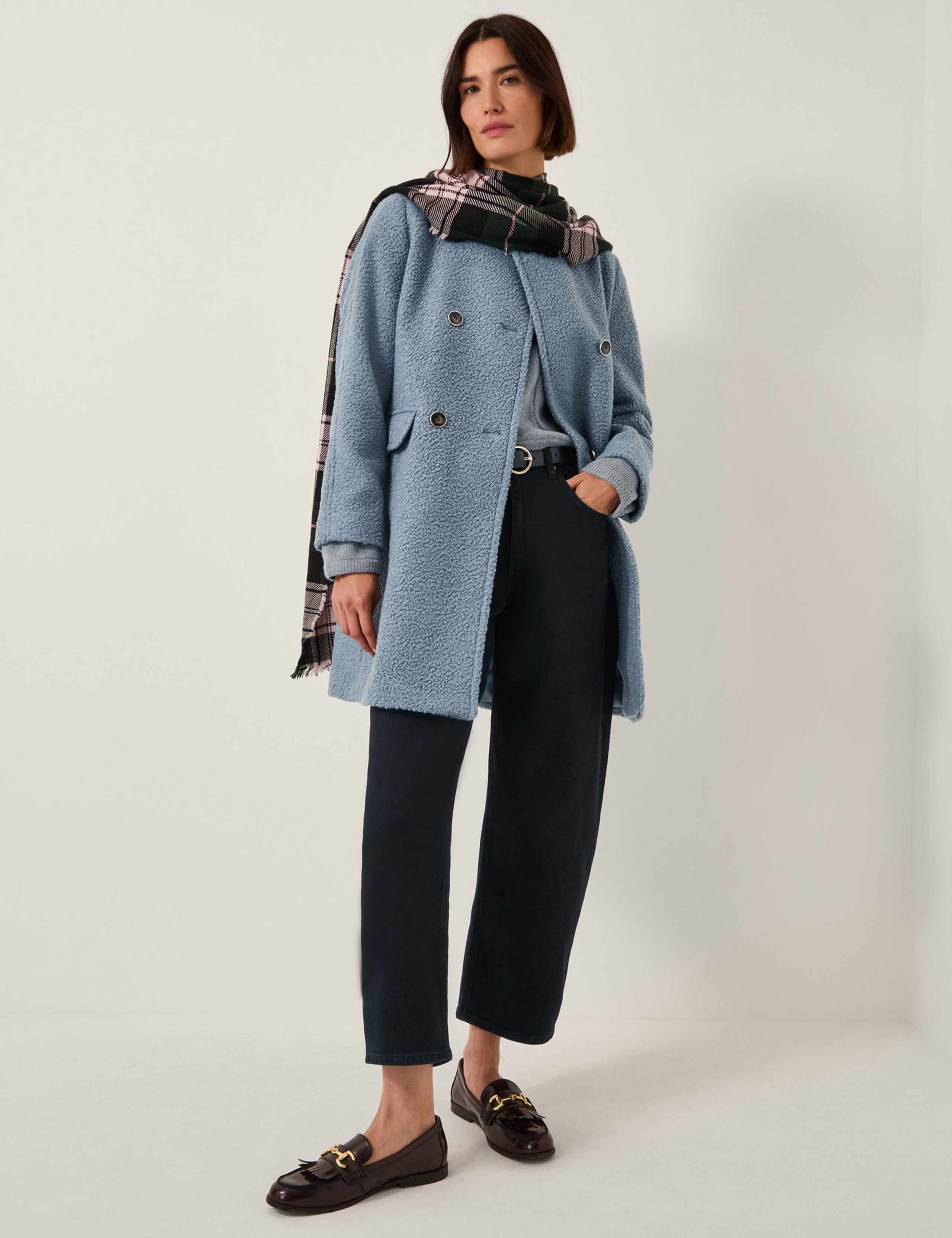 Boucle Collarless Coat