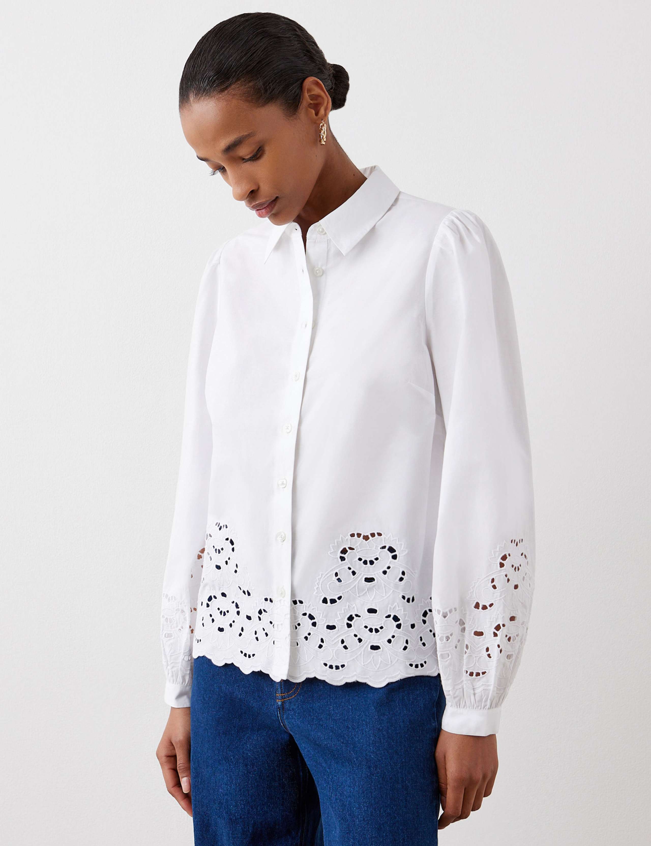 Pure Cotton Embroidered Shirt