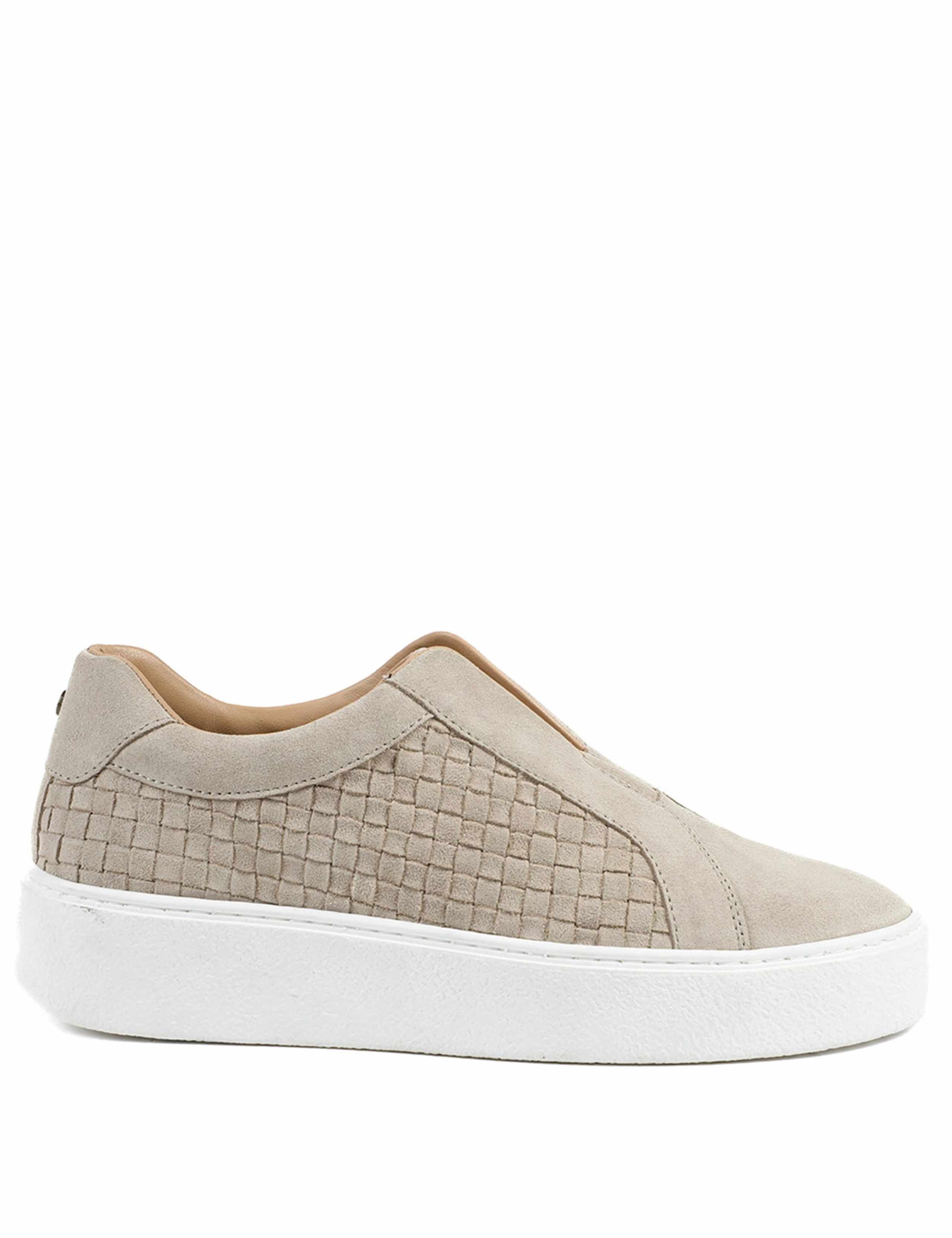 Suede Slip On Flatform Trainers