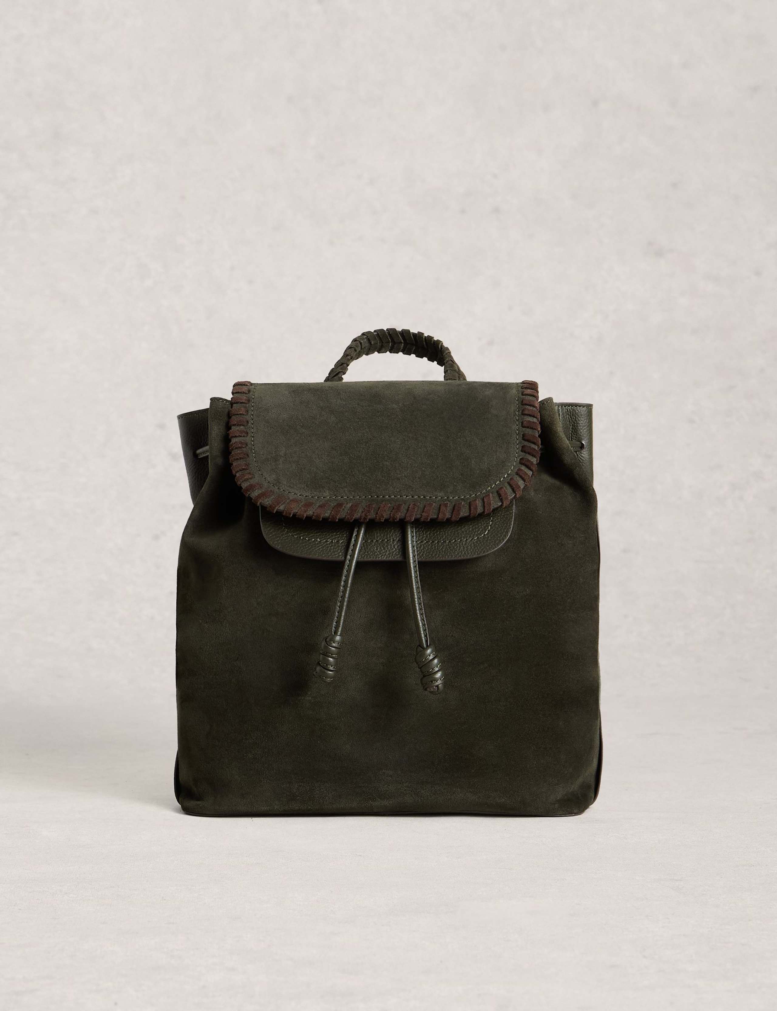 Leather Drawstring Backpack