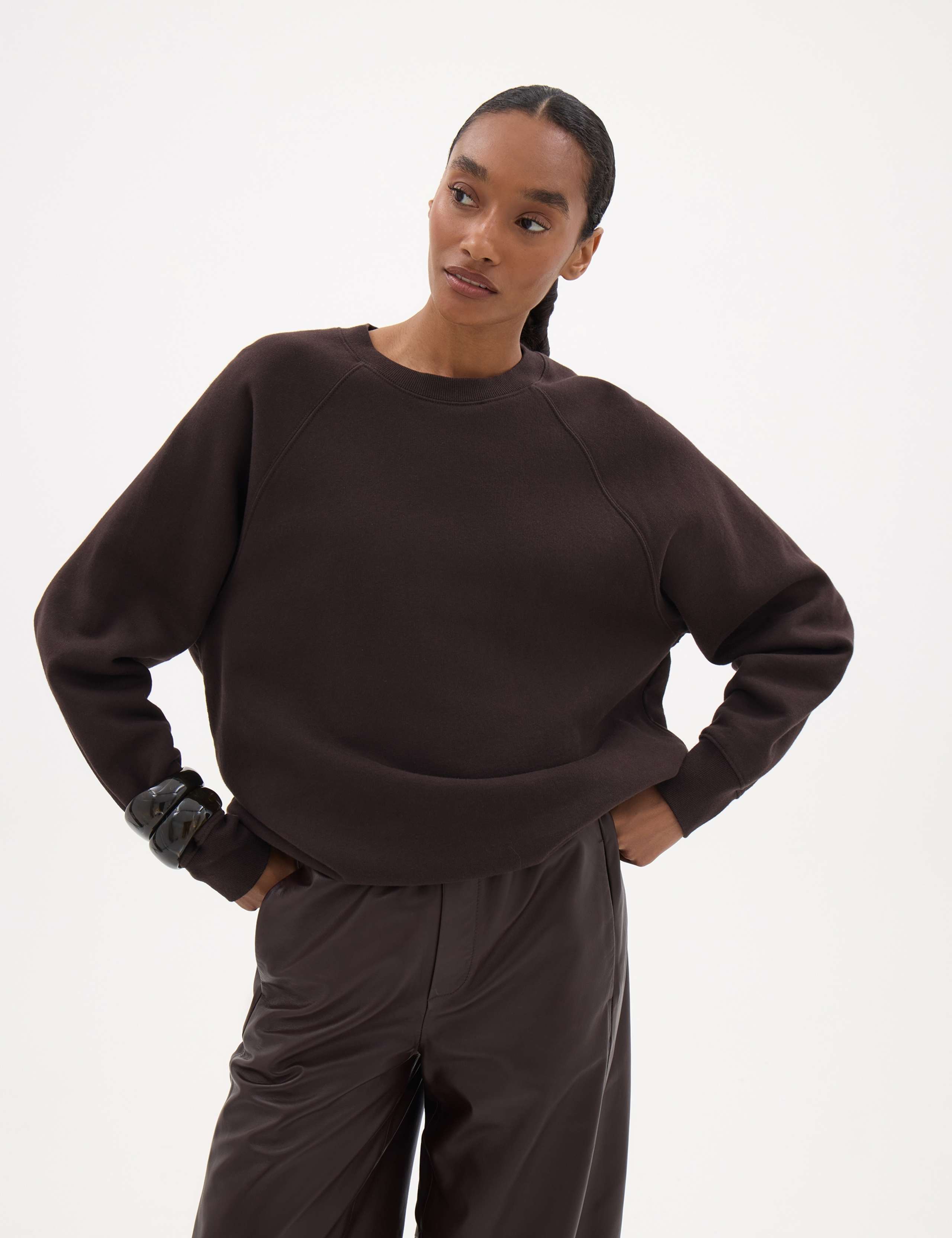 Pure Cotton Crew Neck Sweatshirt
