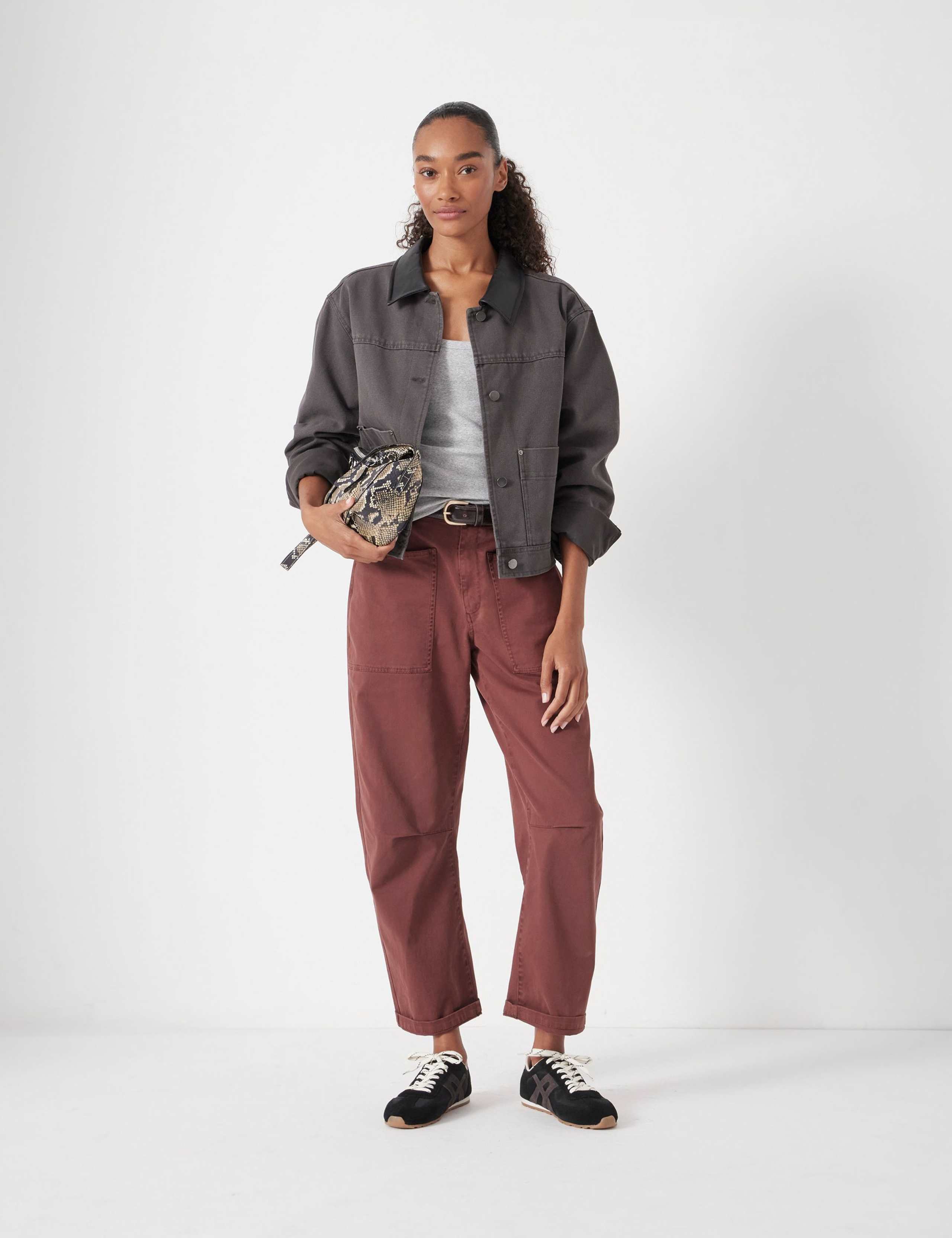 Cordi Cotton Rich Barrel Leg Trousers