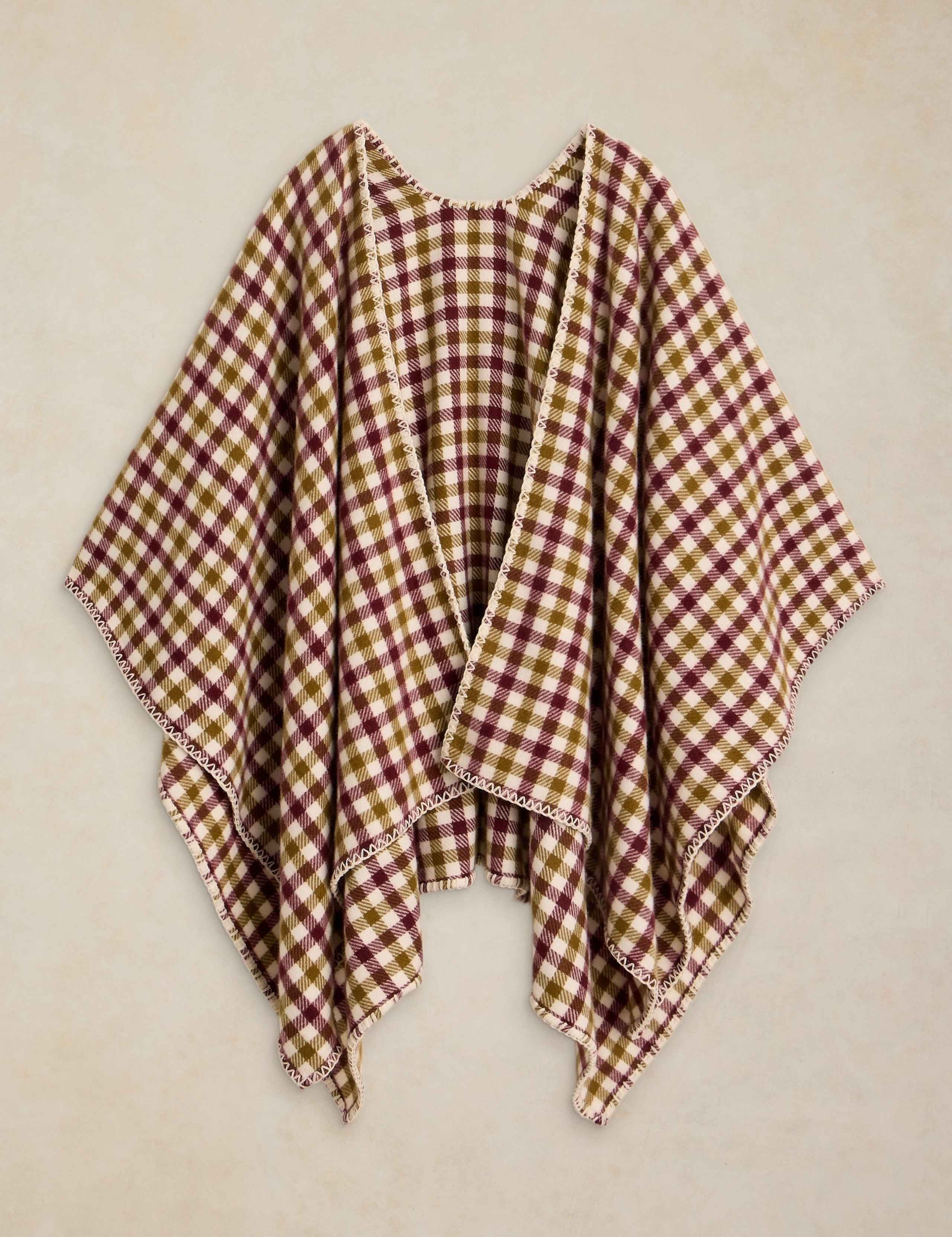 Checked Poncho