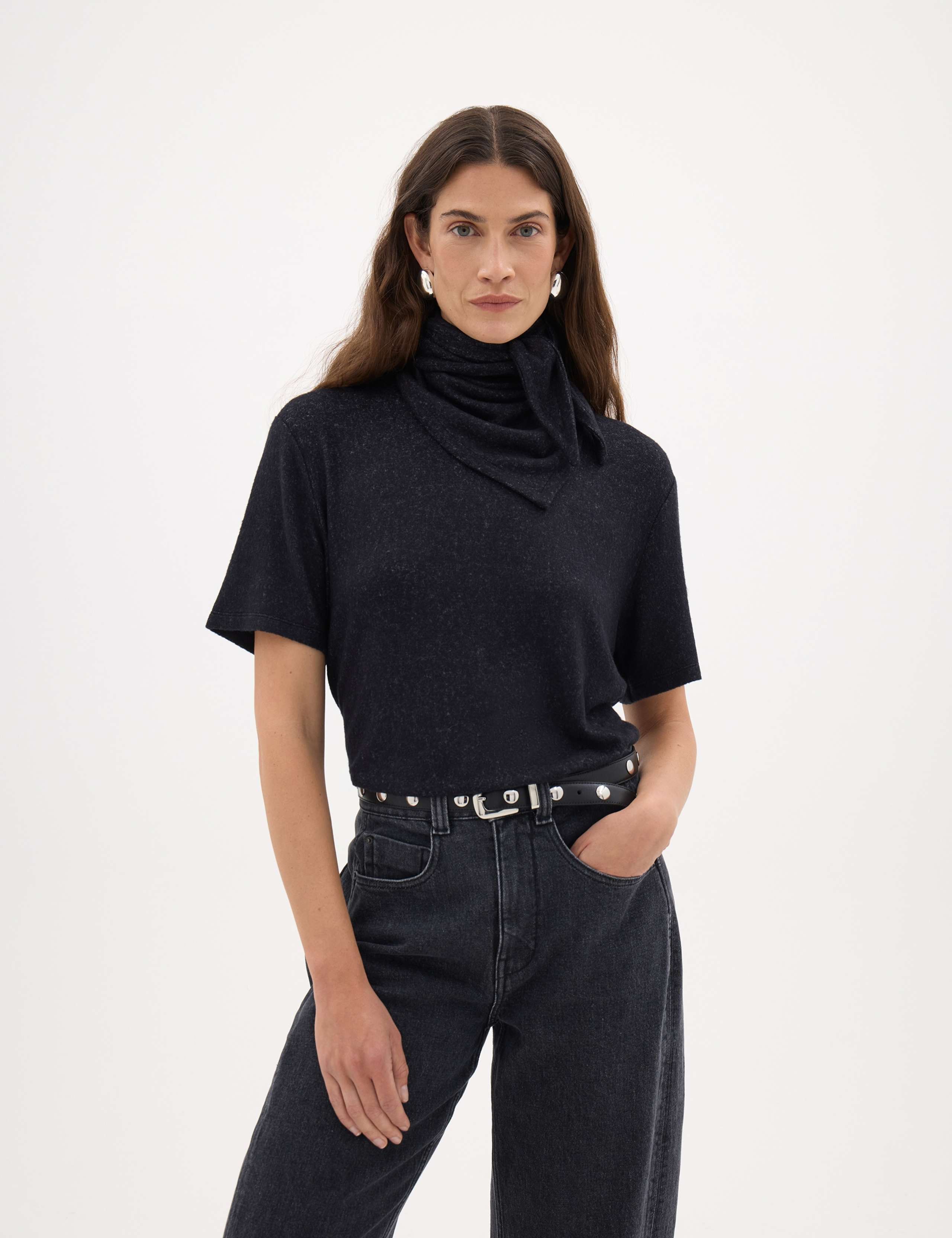 Supersoft Relaxed Fit T-Shirt and Scarf