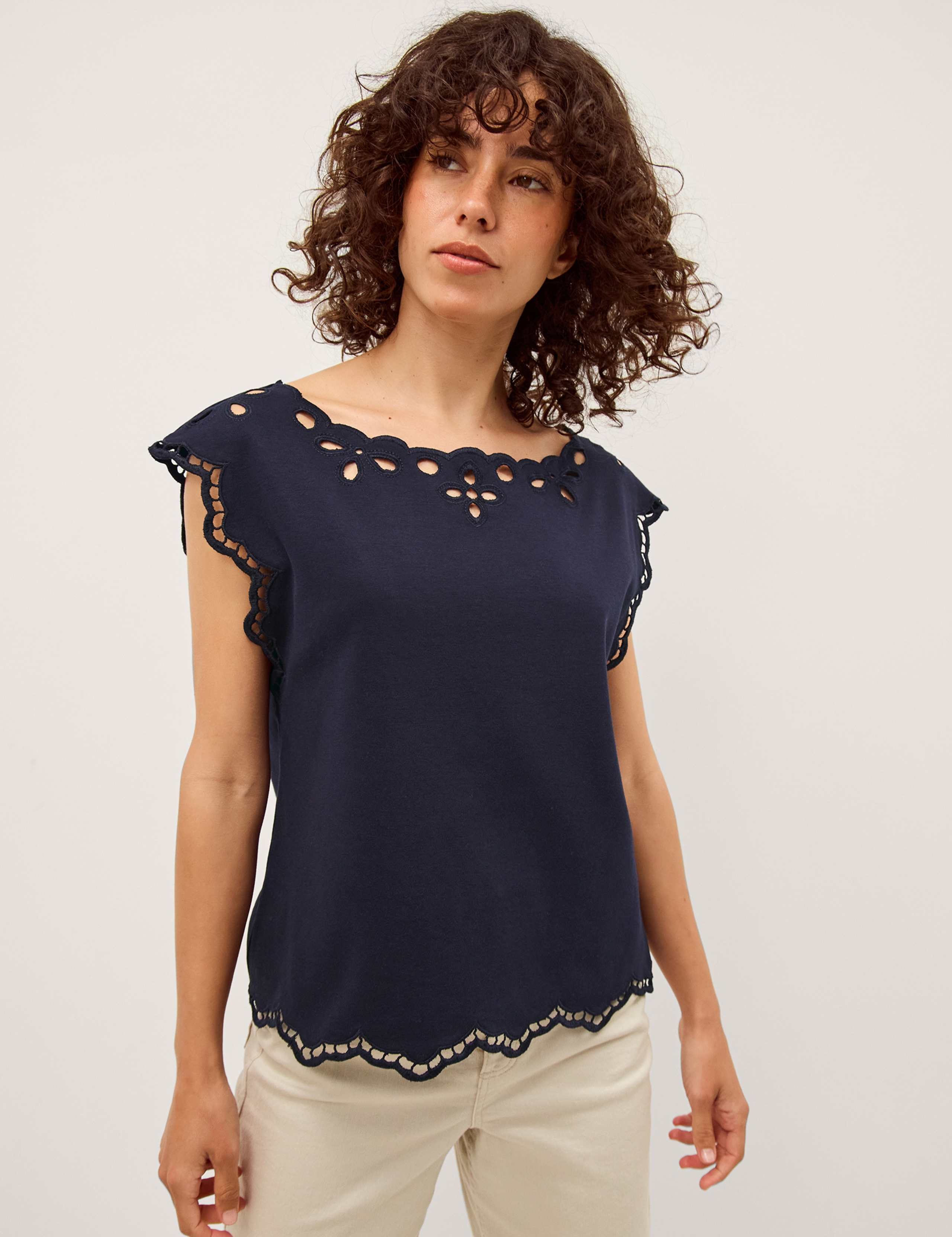 Pure Cotton Cut Out Blouse