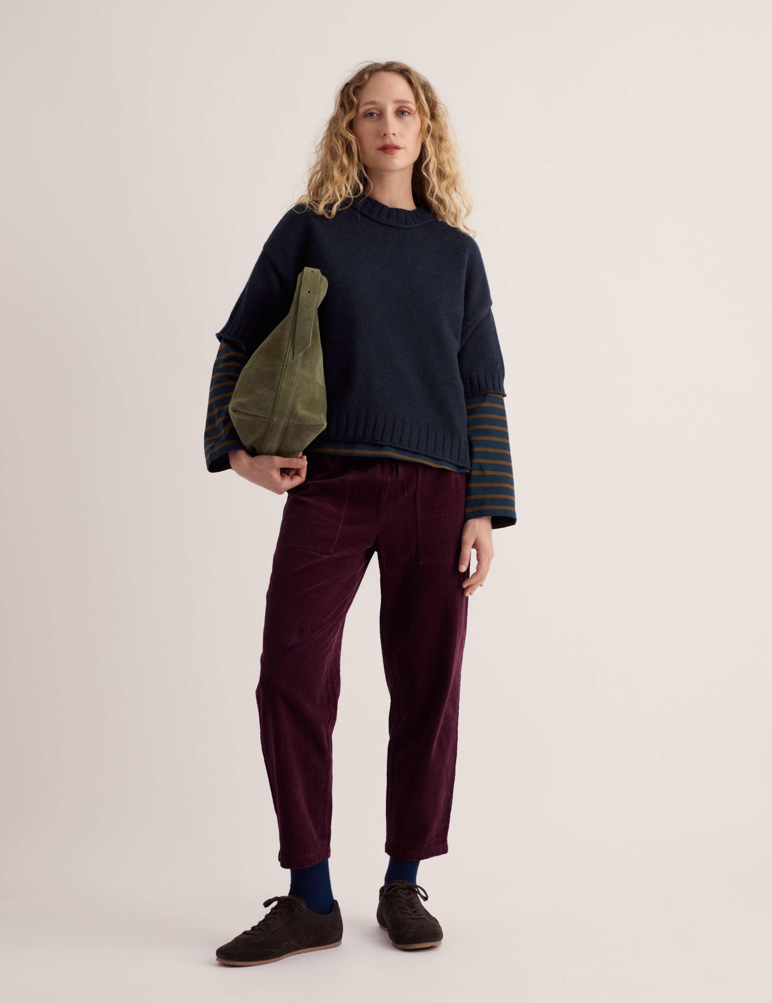 Pure Cotton Cord Ankle Grazer Joggers