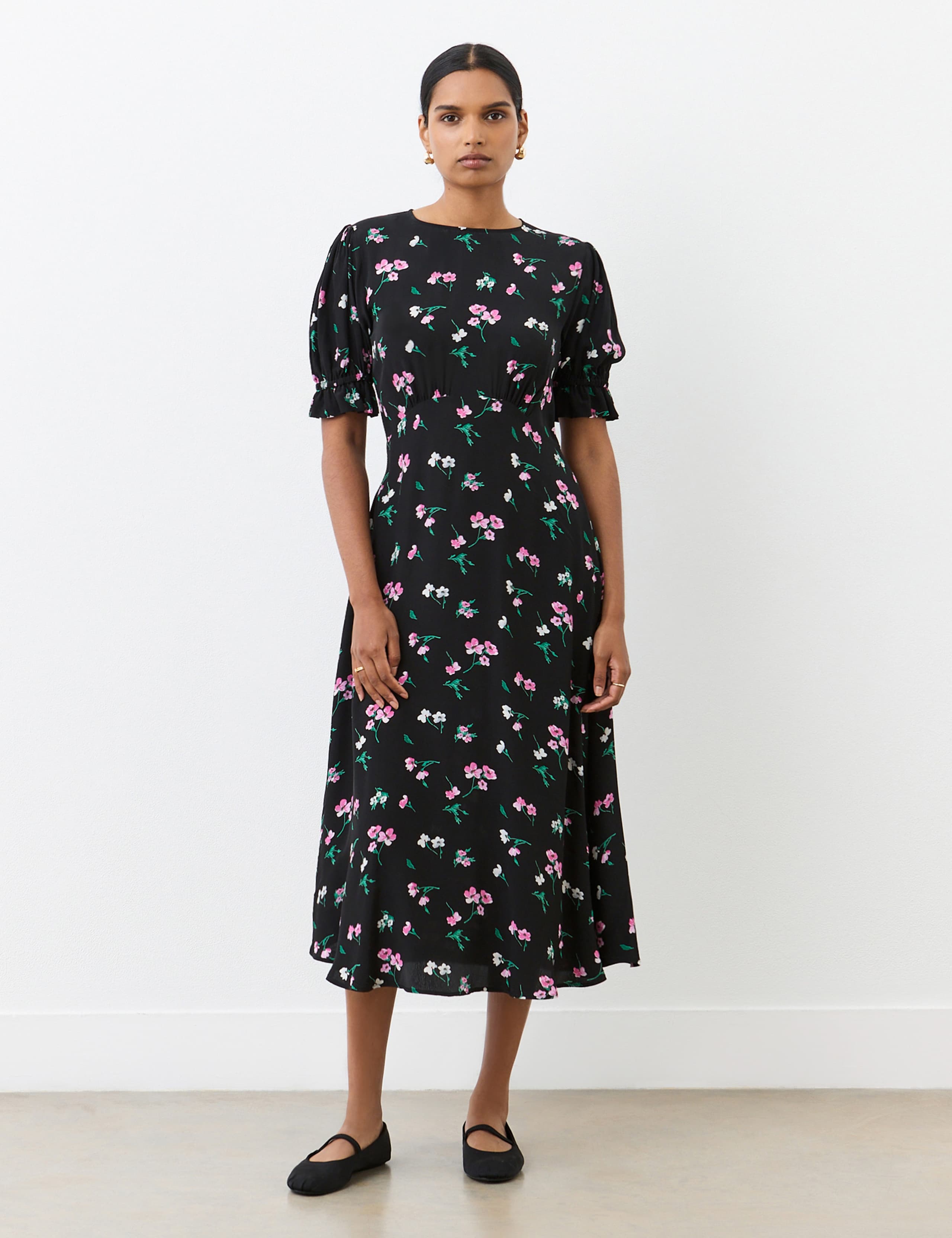 Floral Midi Tea Dress