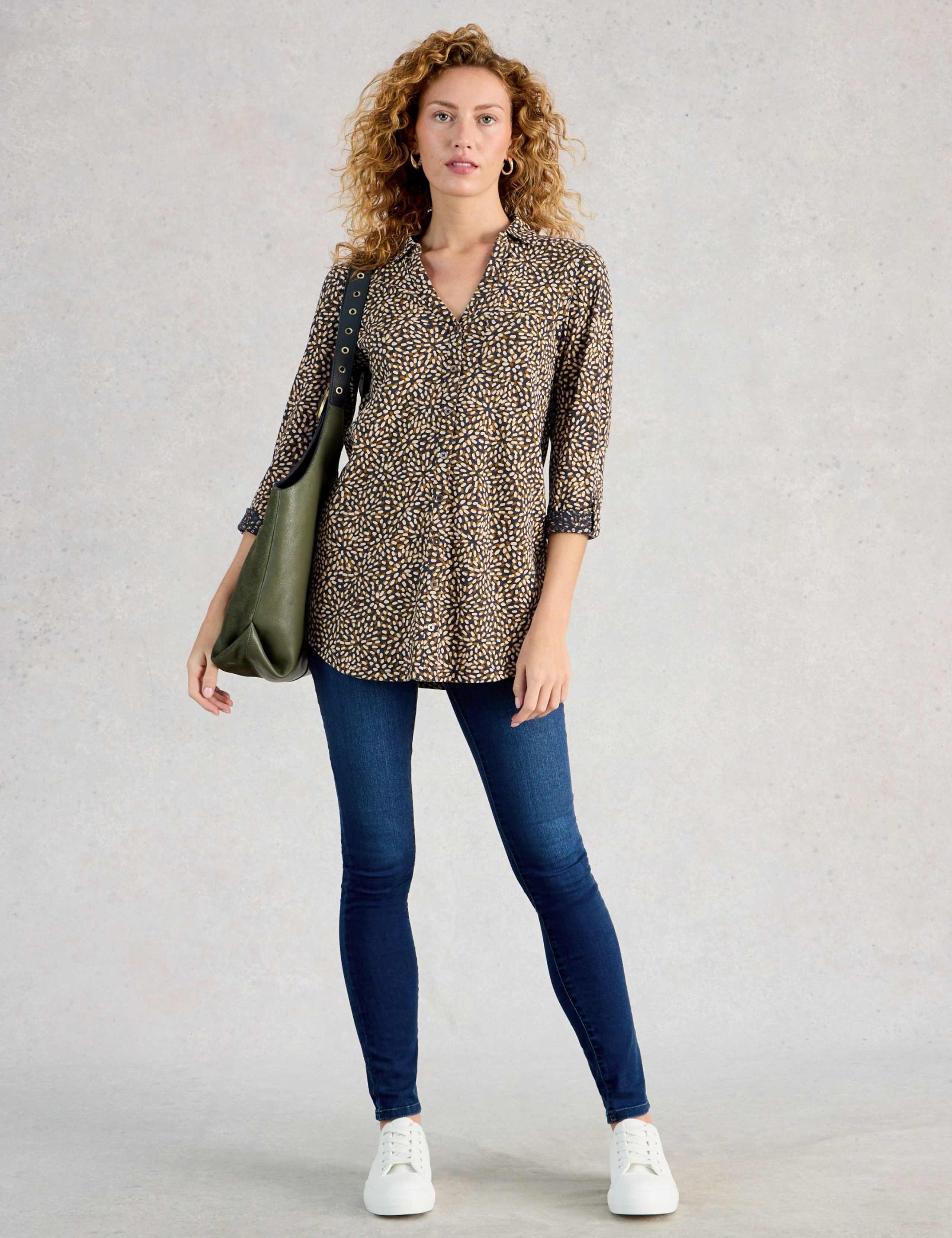 Pure Cotton Floral Longline Tunic