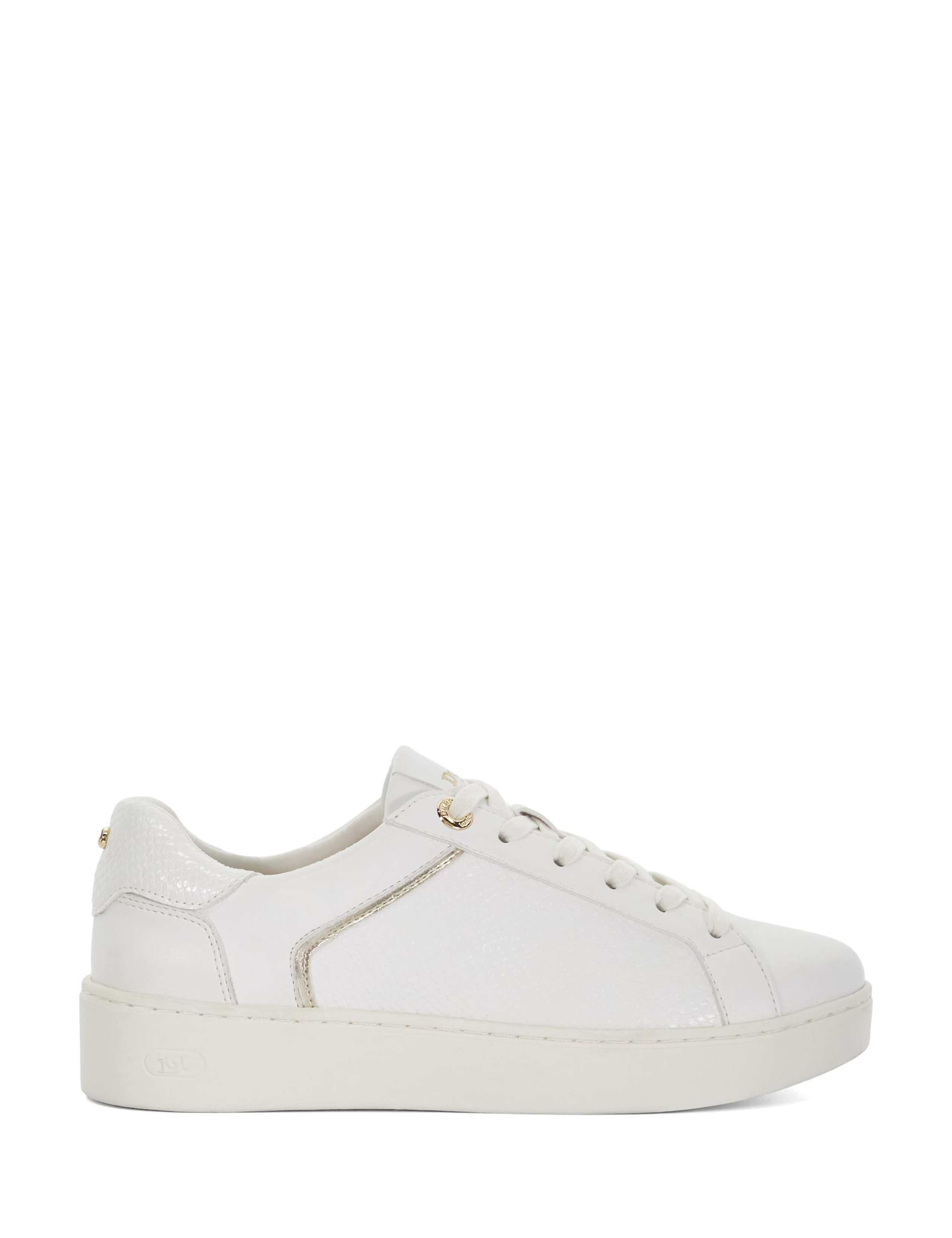 Lace Up Lizard Effect Eyelet Detail Trainers