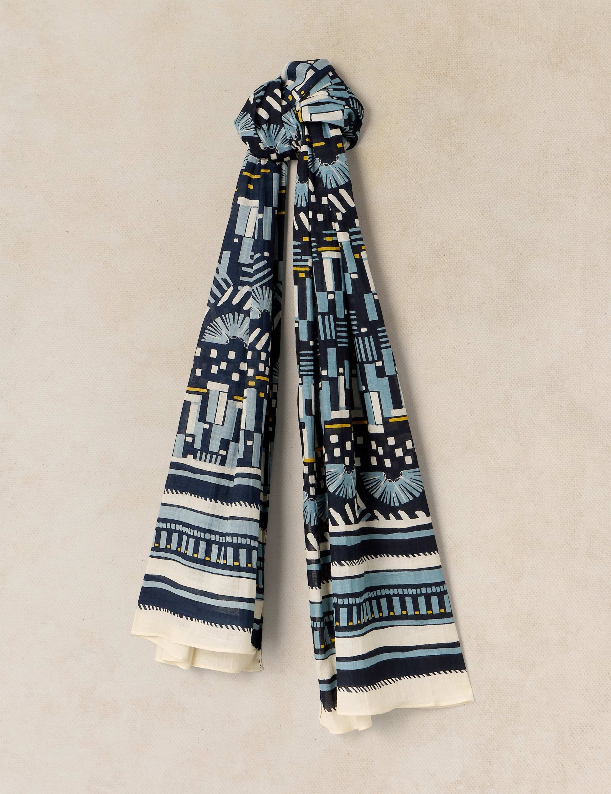 Cotton Blend Printed Scarf
