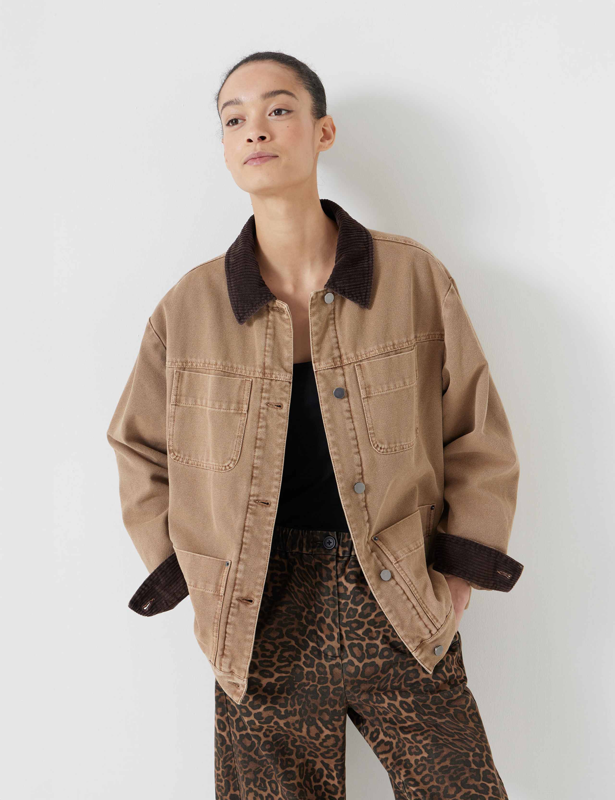 Pure Cotton Oversized Trucker Jacket