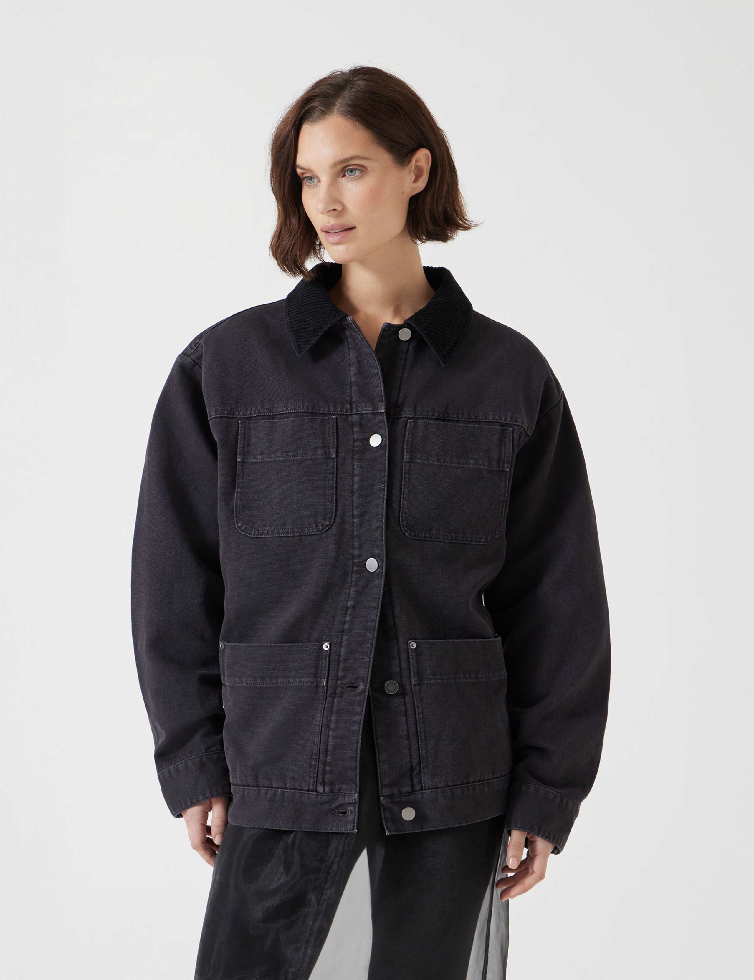 Pure Cotton Oversized Trucker Jacket