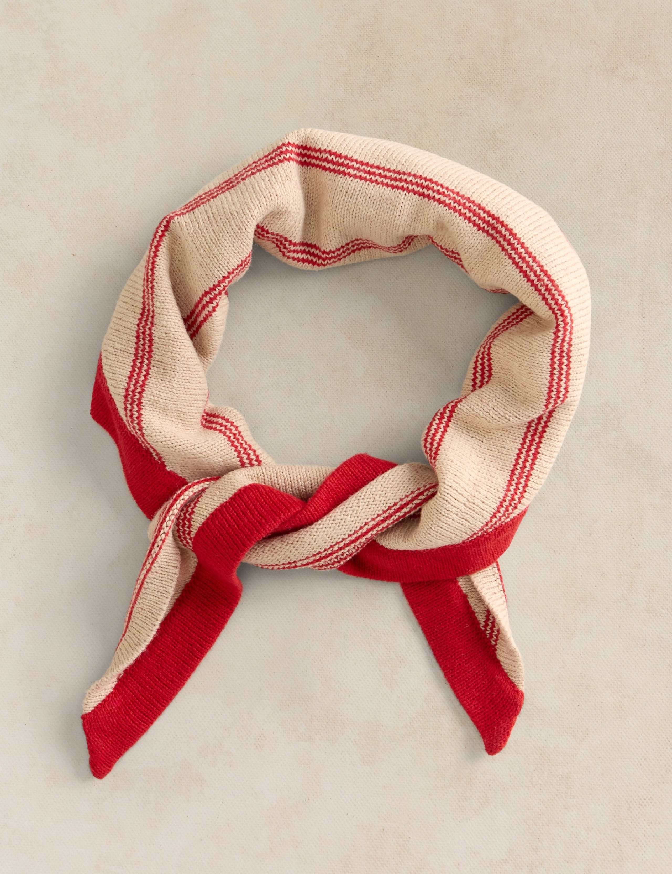 Cotton Rich Striped Triangle Scarf