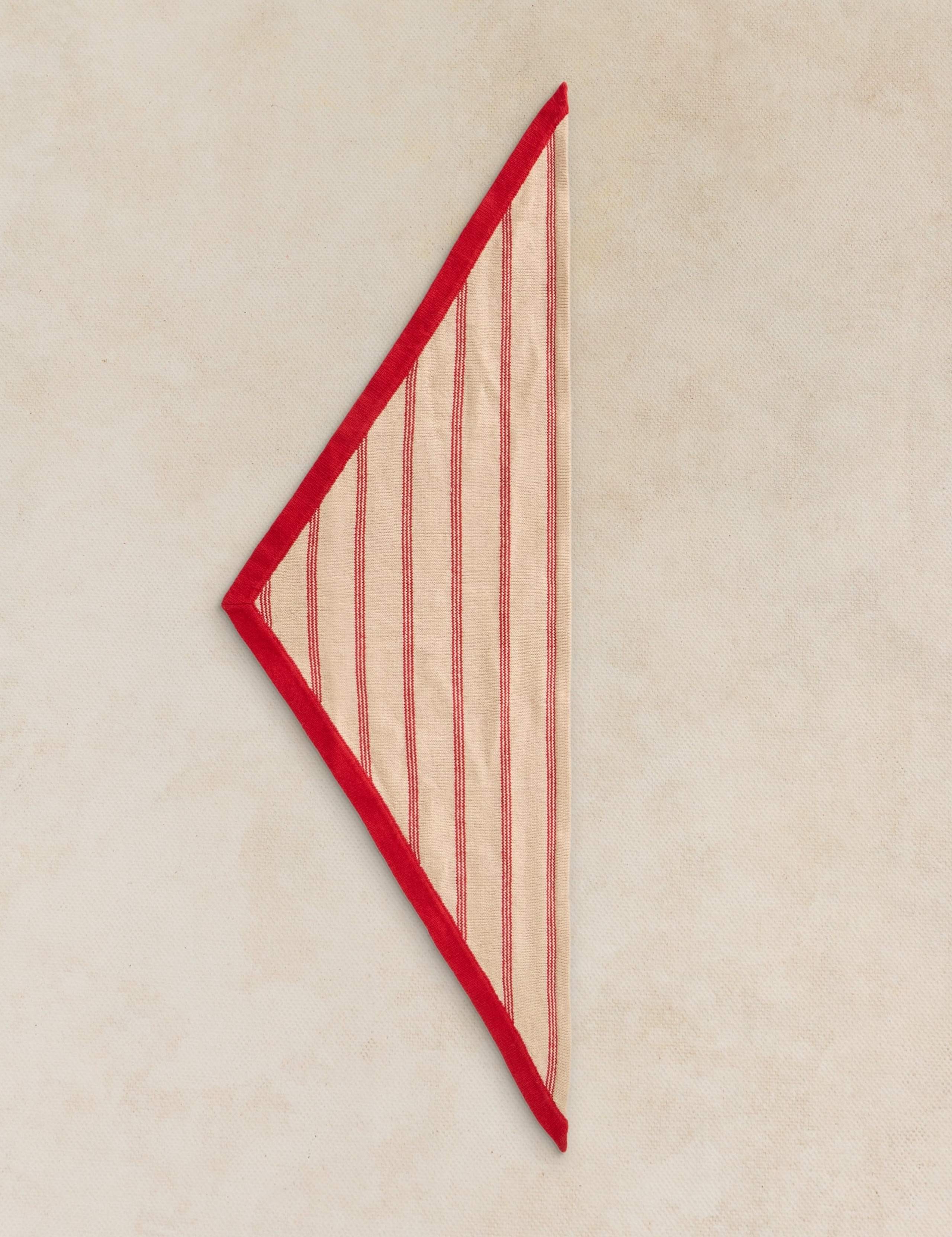 Cotton Rich Striped Triangle Scarf