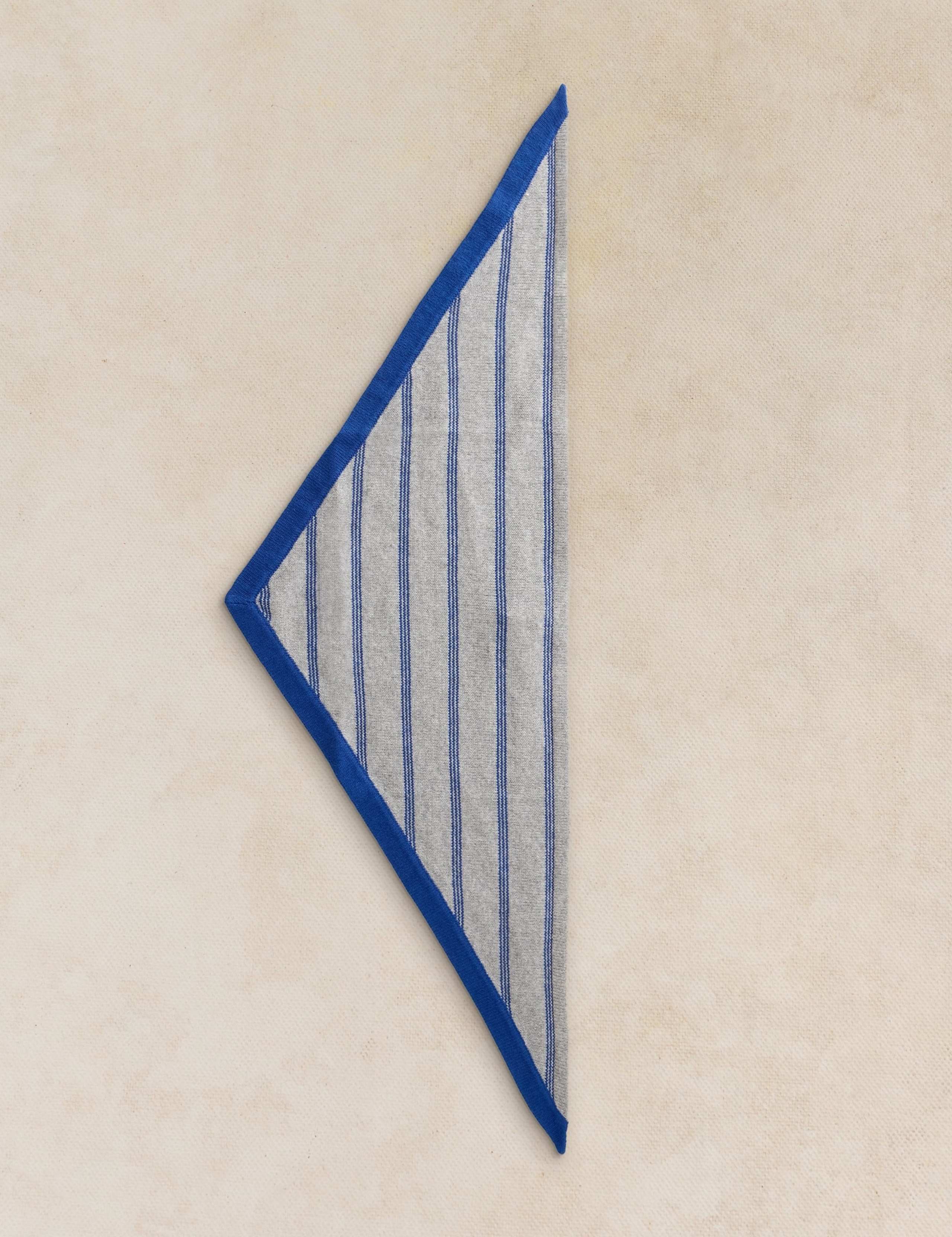 Cotton Rich Striped Triangle Scarf