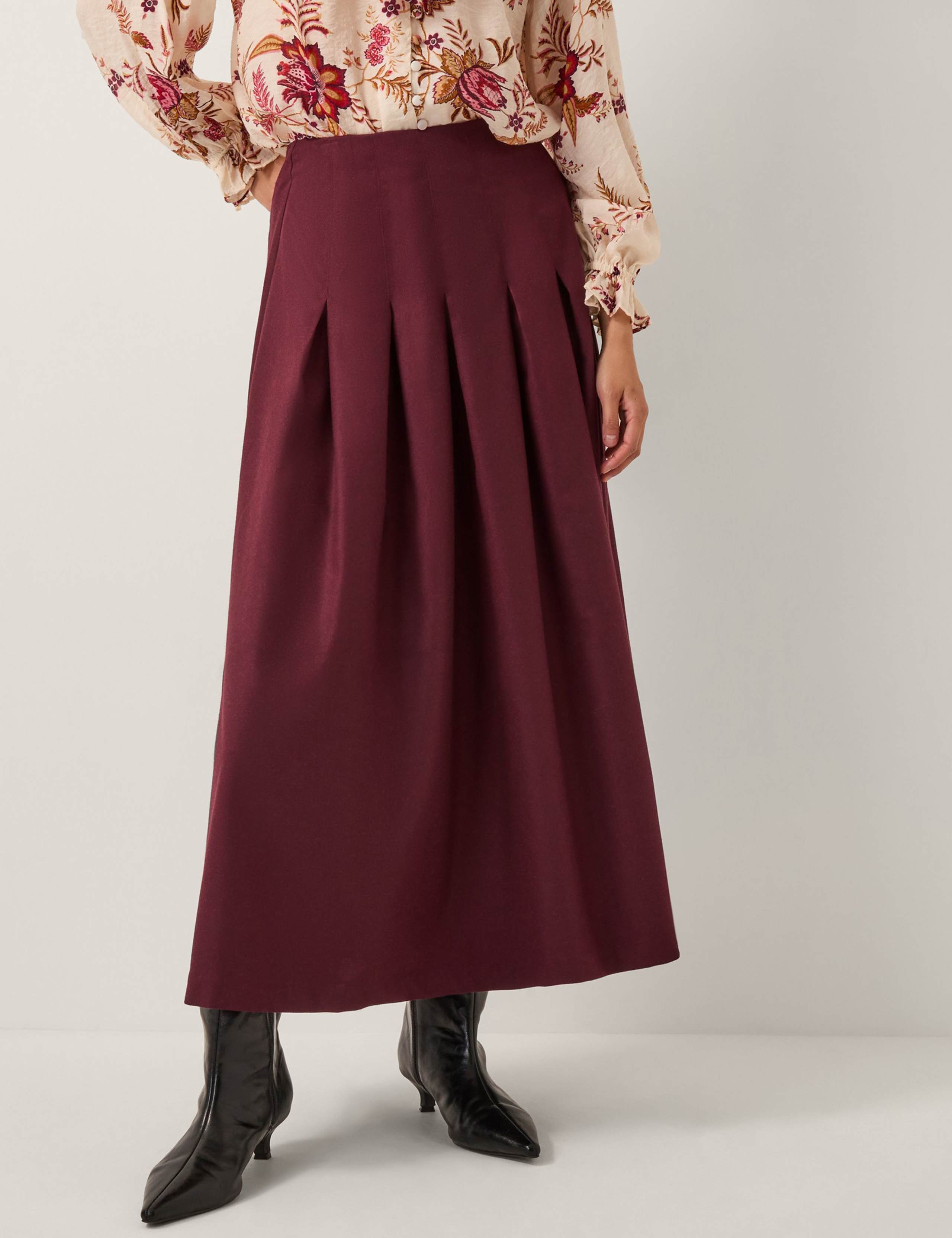 Pleated Midi Skirt