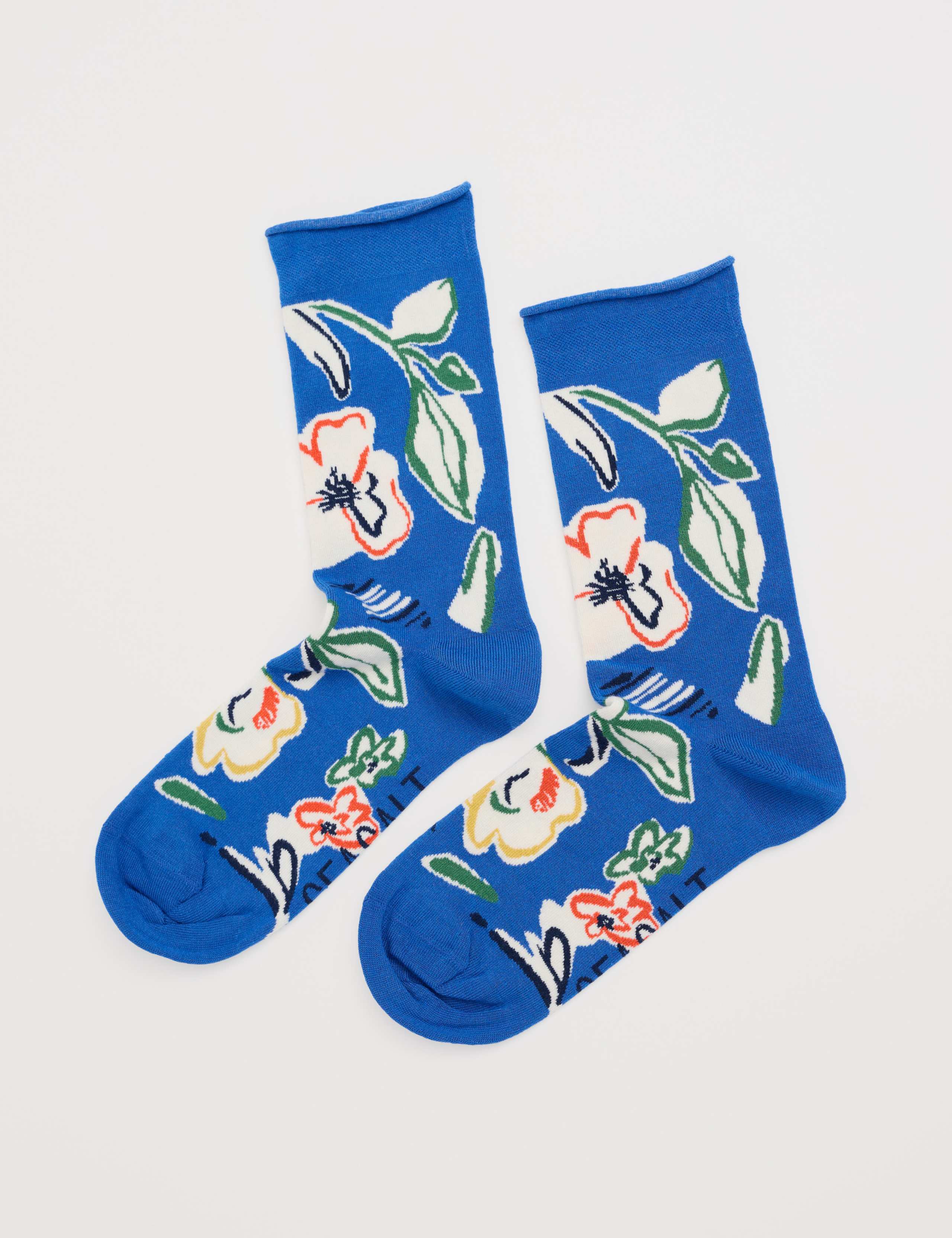 Floral Ankle High Socks