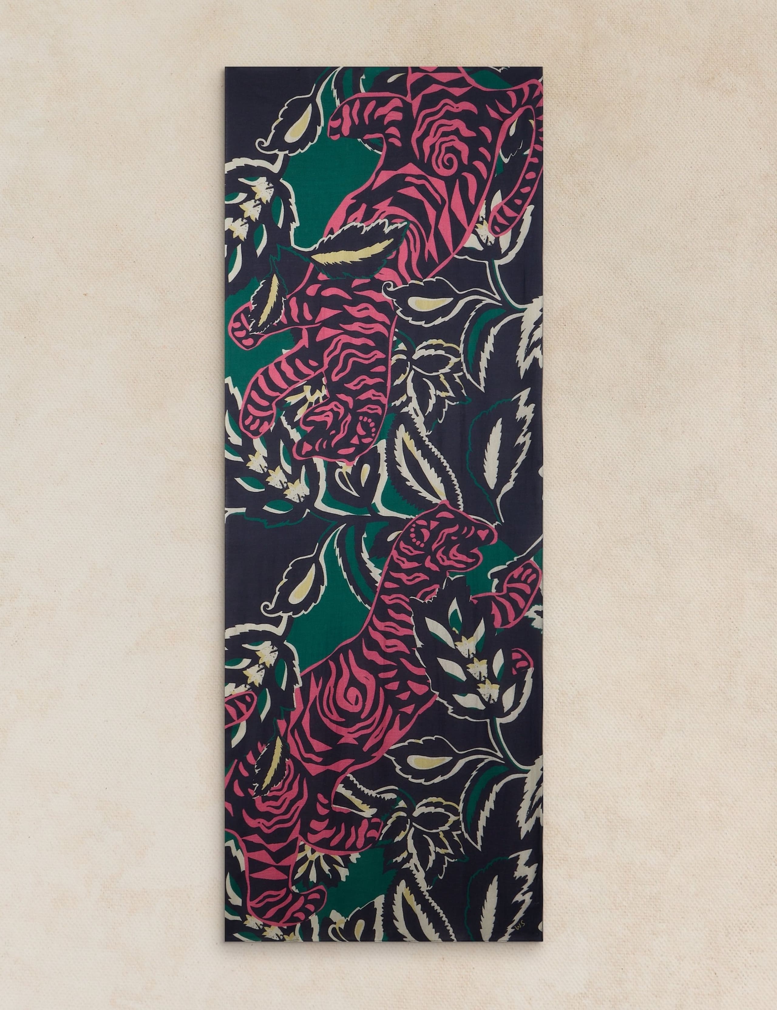 Cotton Wool Blend Printed Scarf