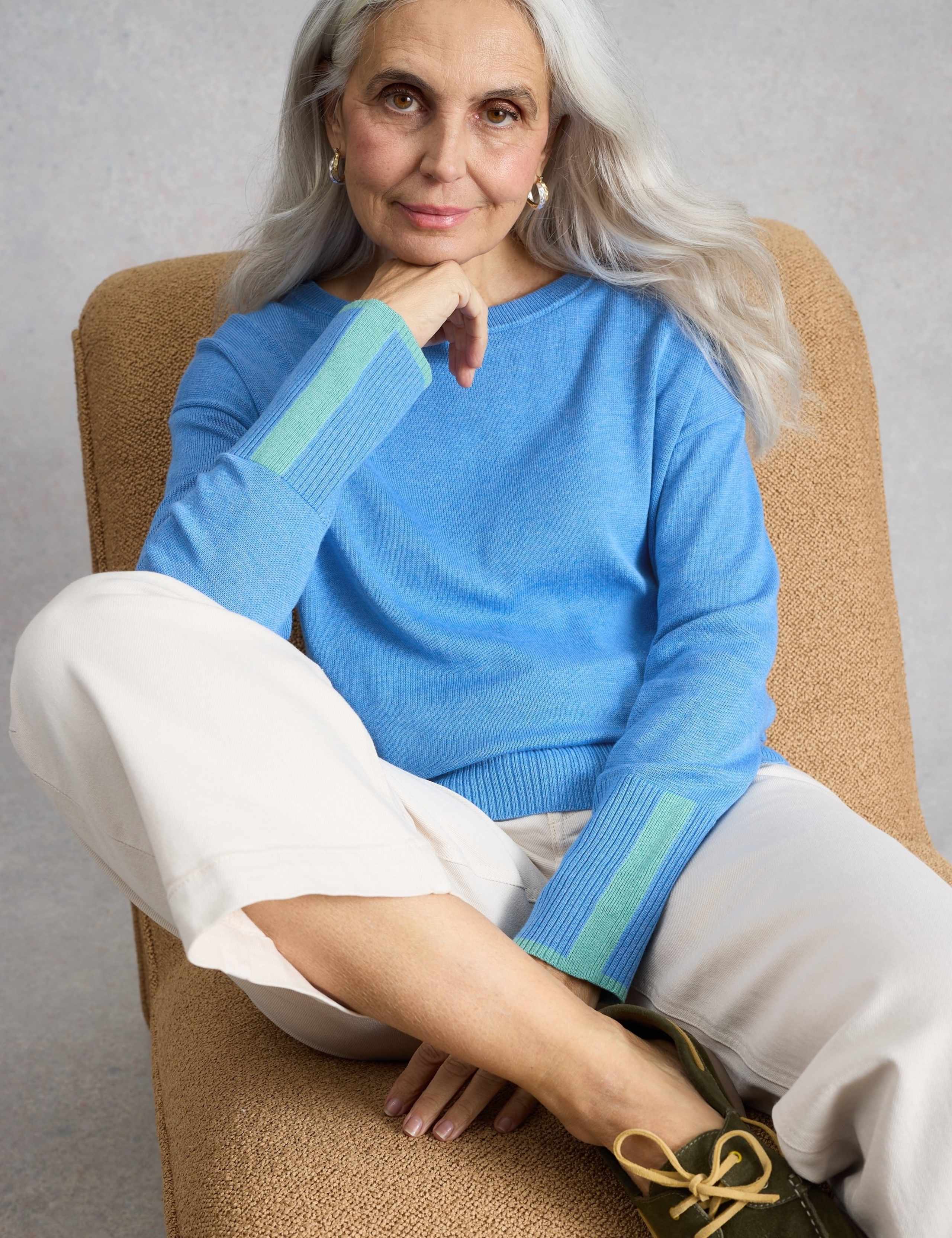 Cotton Rich Crew Neck Jumper