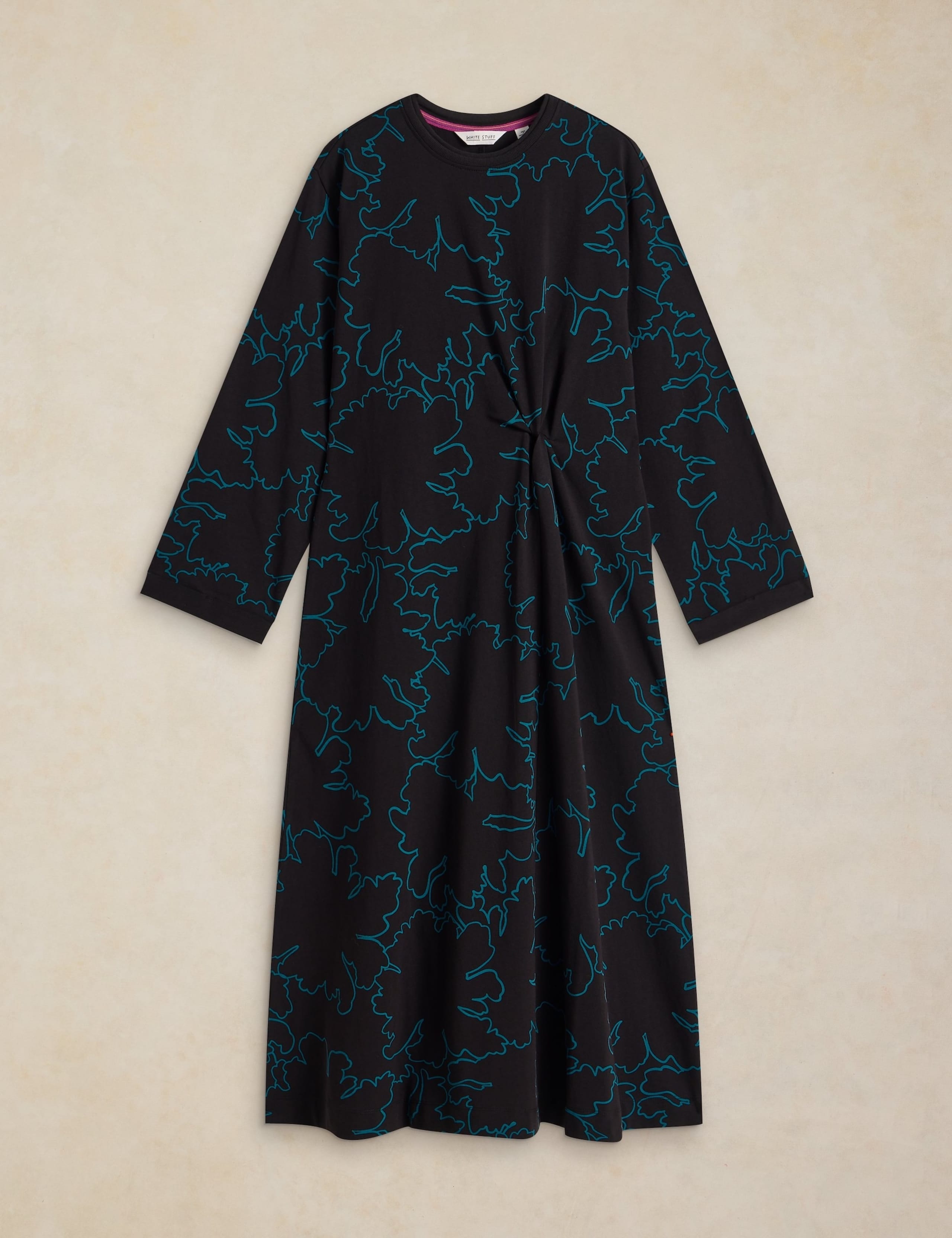 Gracie Pure Cotton Twist Front Midi Dress