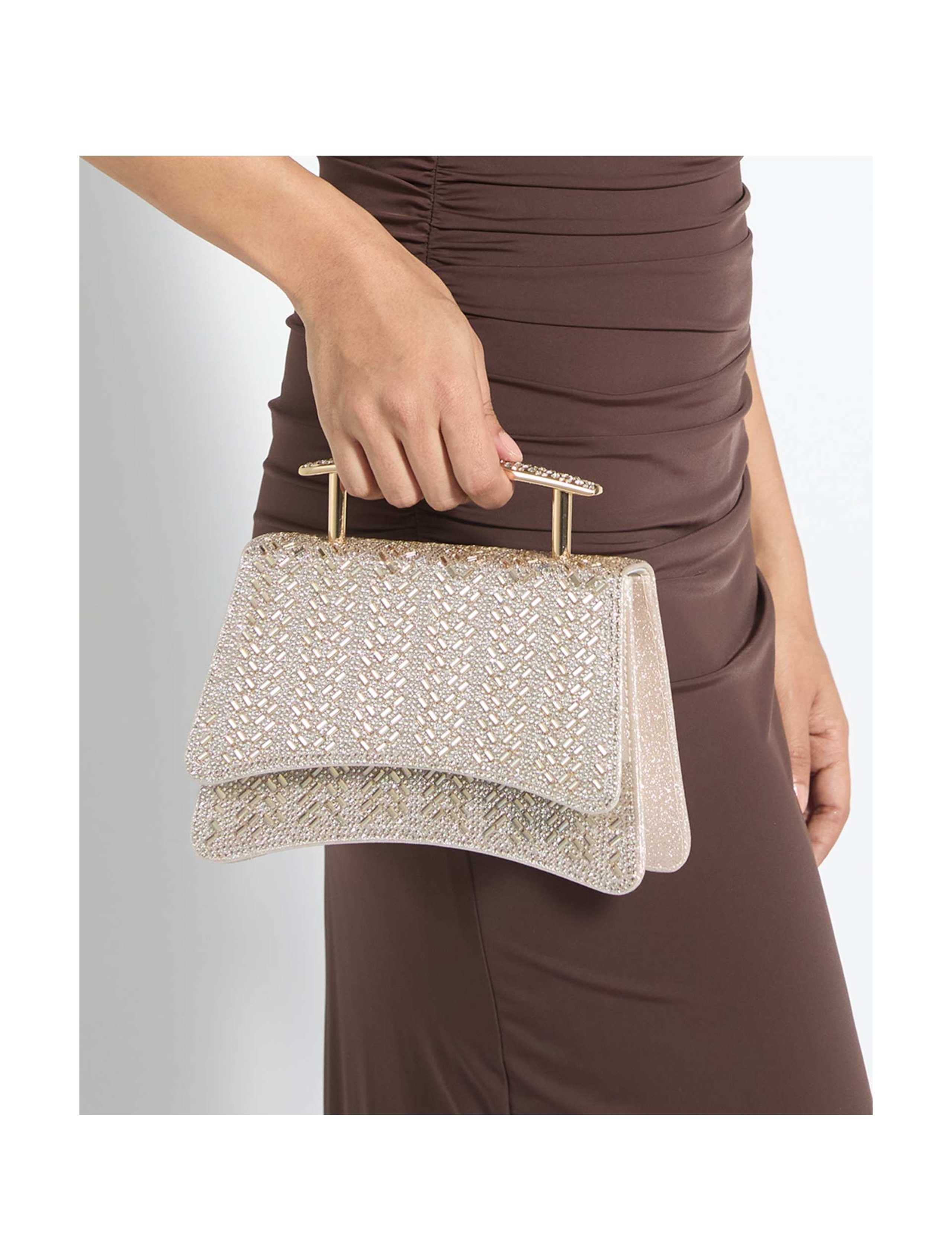 Embellished Top Handle Grab Bag