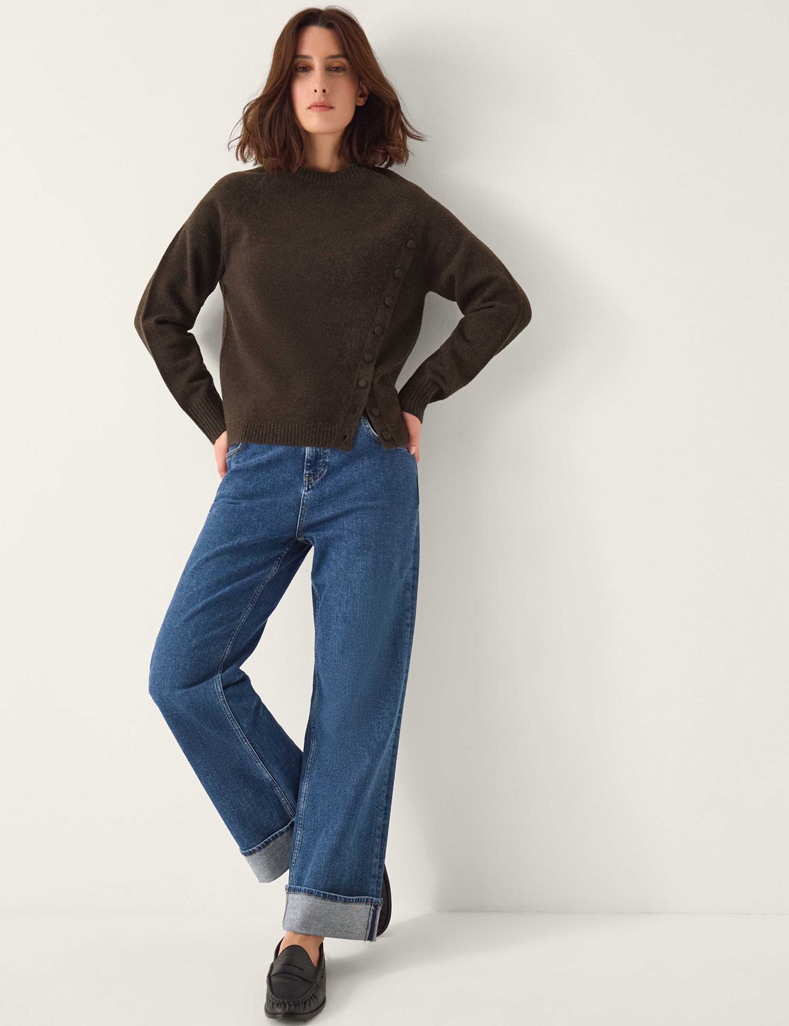 Textured Crew Neck Jumper