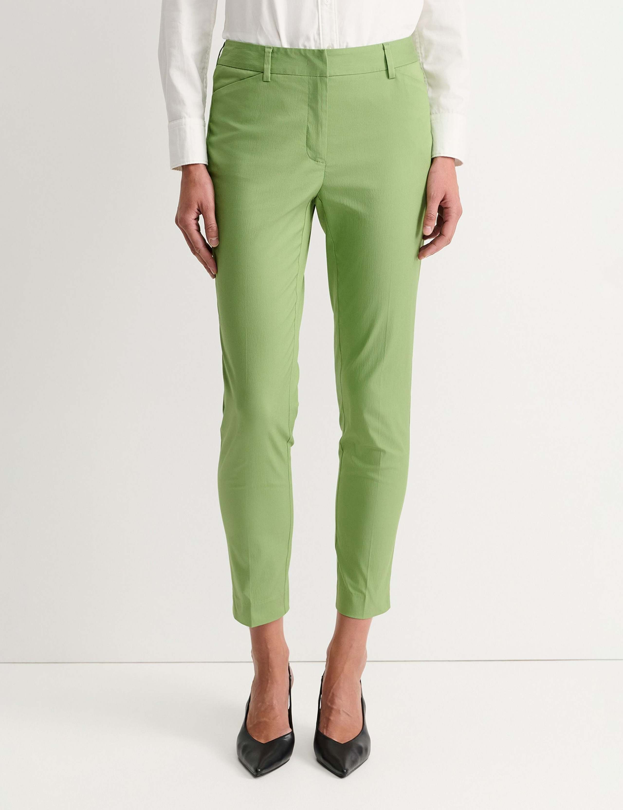 Cotton Rich Slim Fit Ankle Grazer Trousers