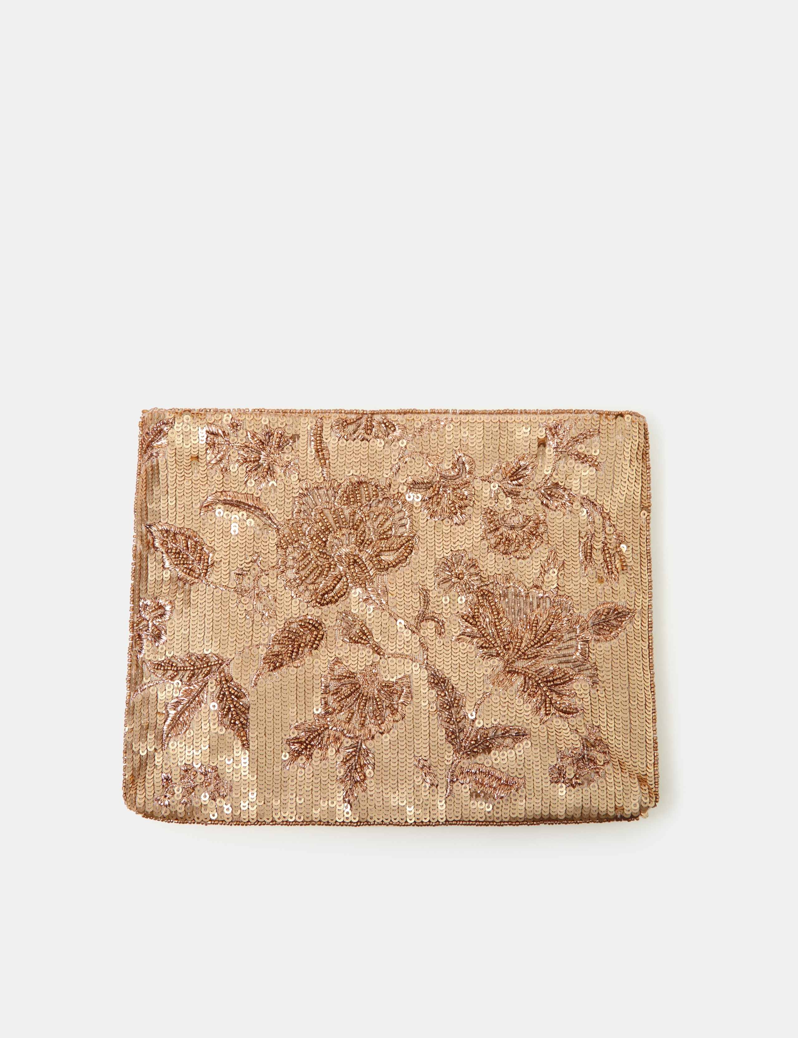 Sequin Chain Strap Clutch Bag