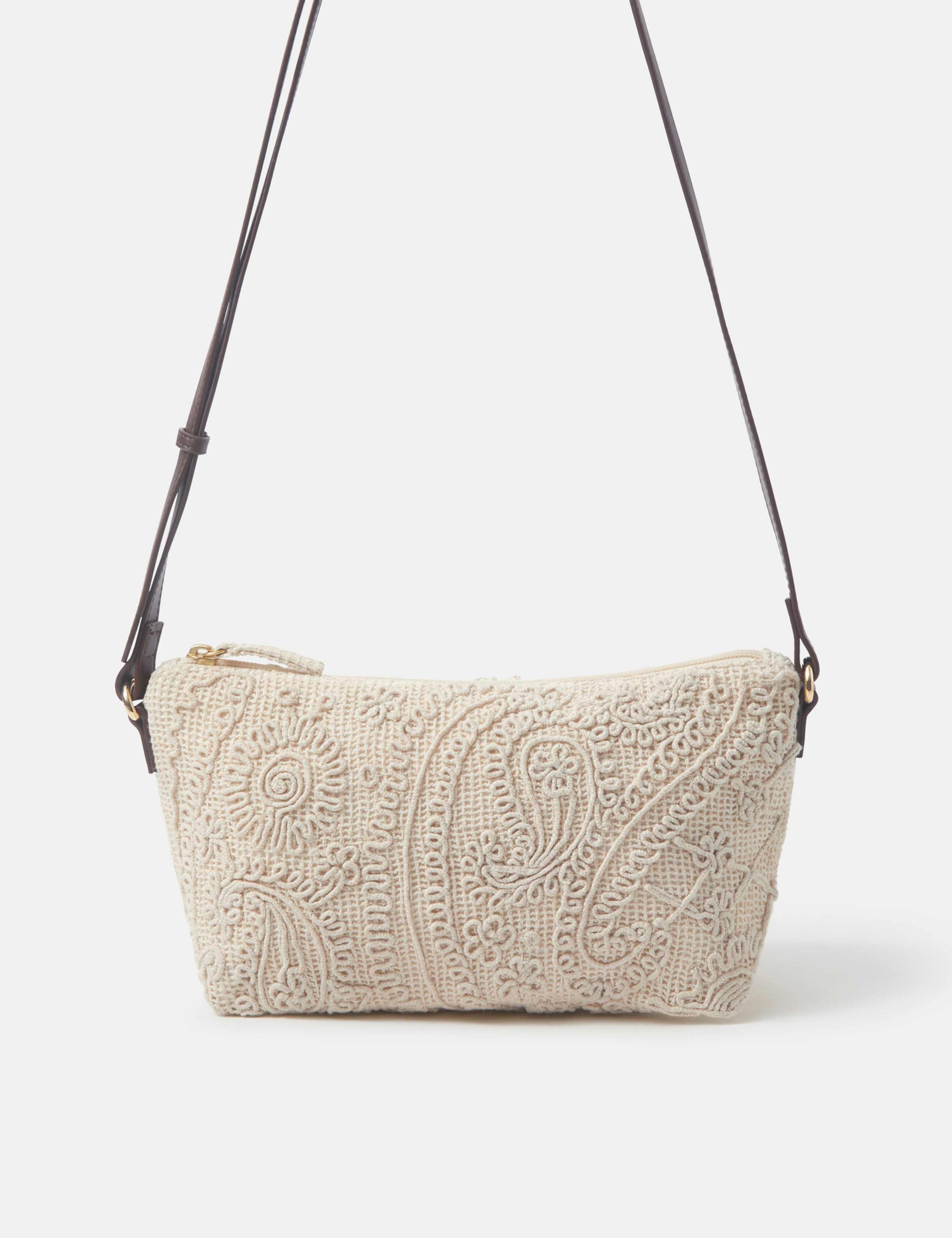 Pure Cotton Crochet Cross Body Bag