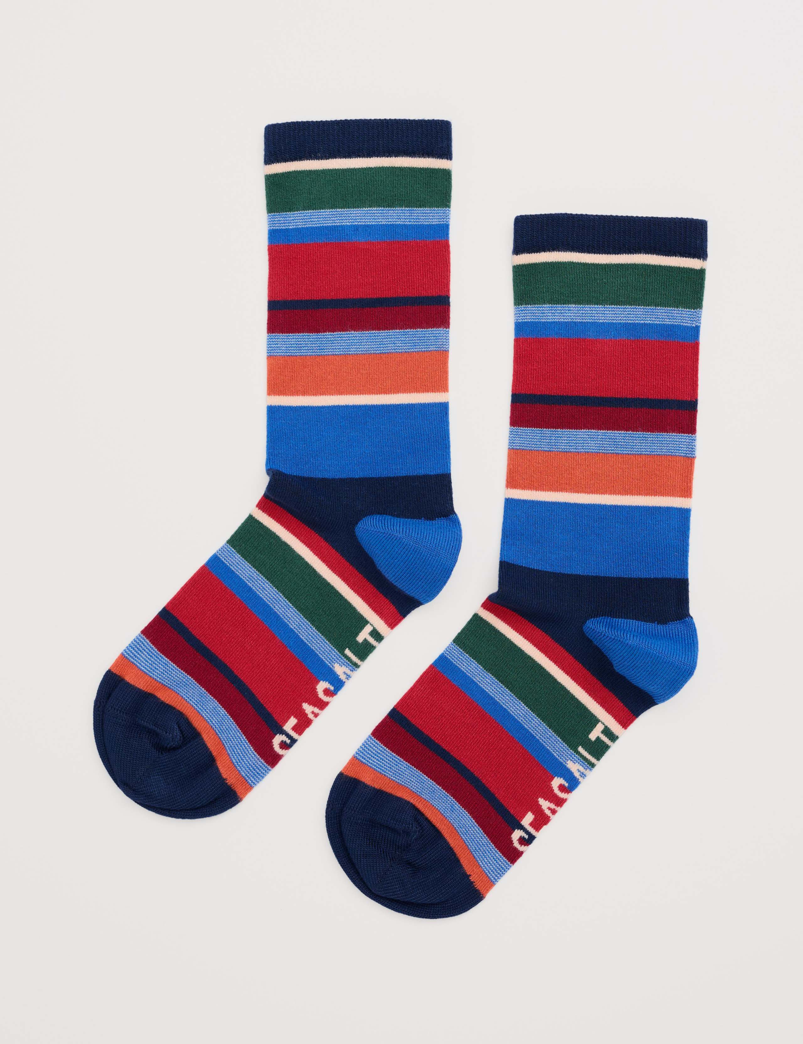Striped Ankle High Socks