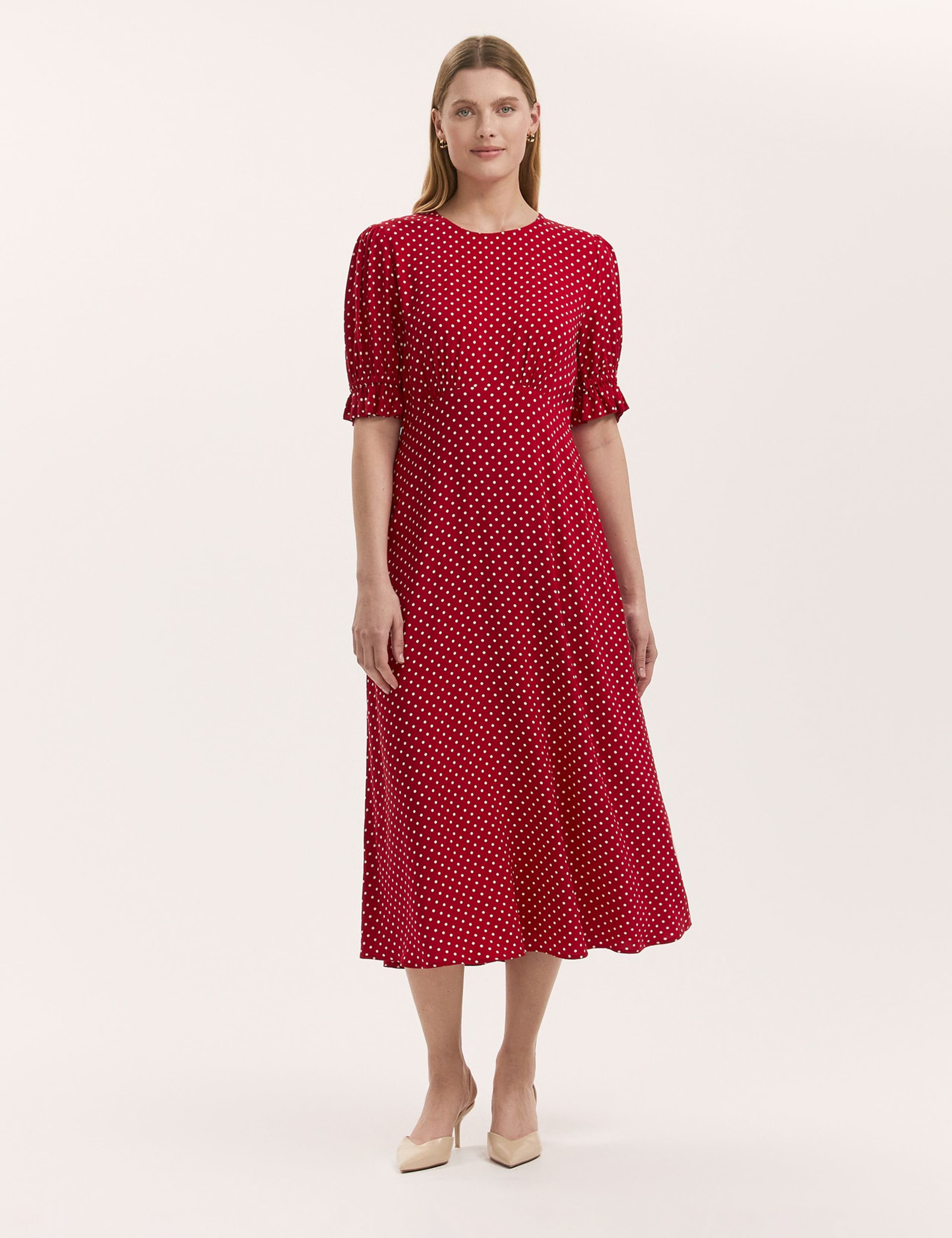 Polka Dot Midi Tea Dress
