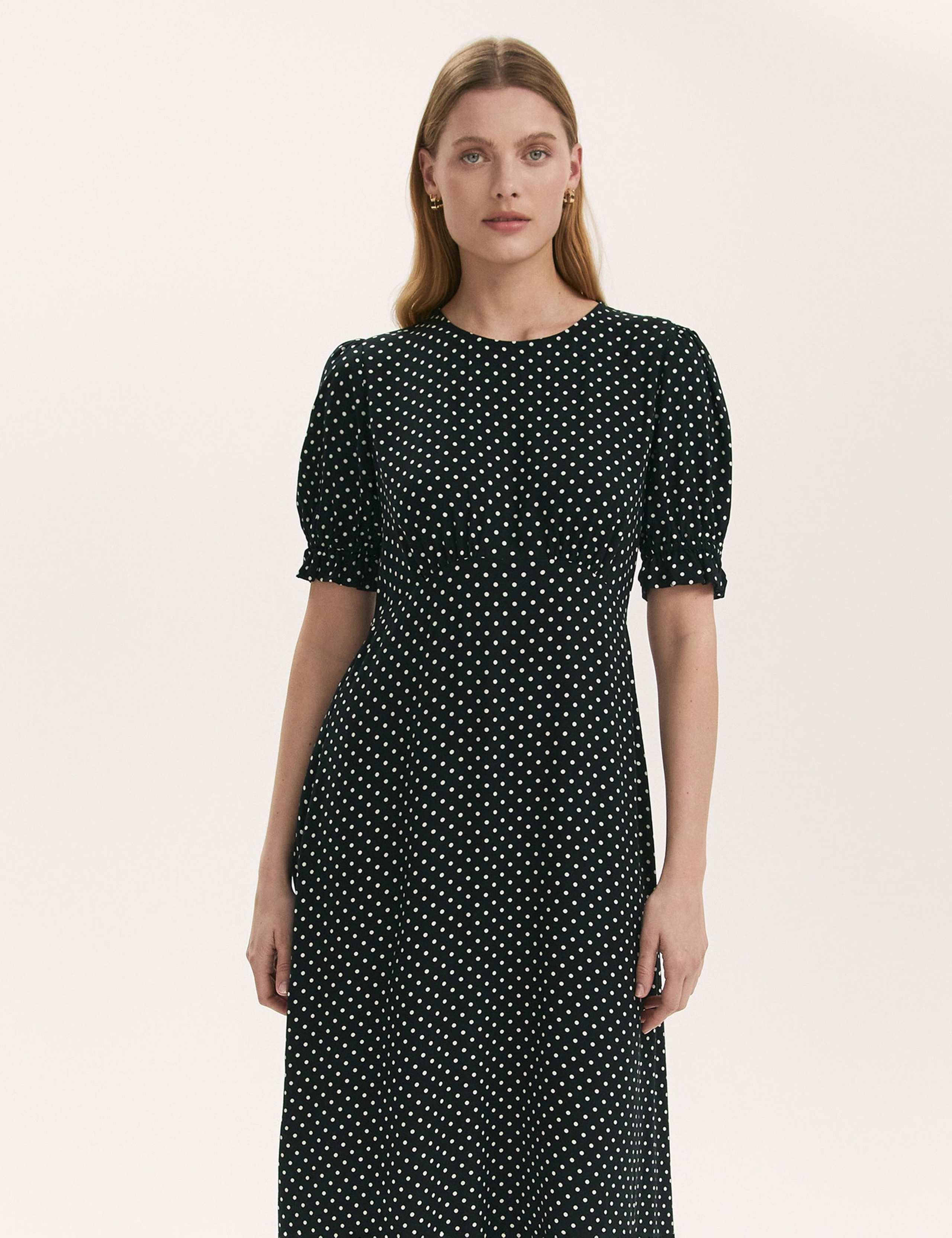 Polka Dot Midi Tea Dress