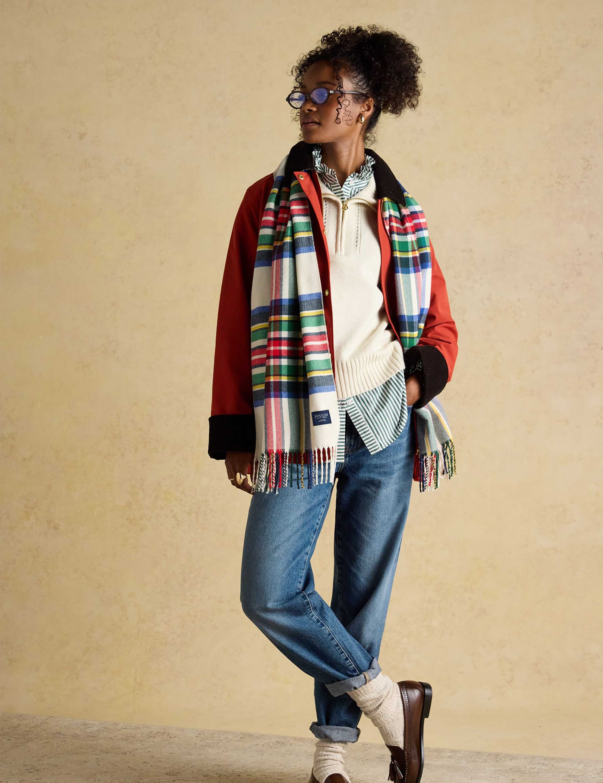 Woven Checked Scarf