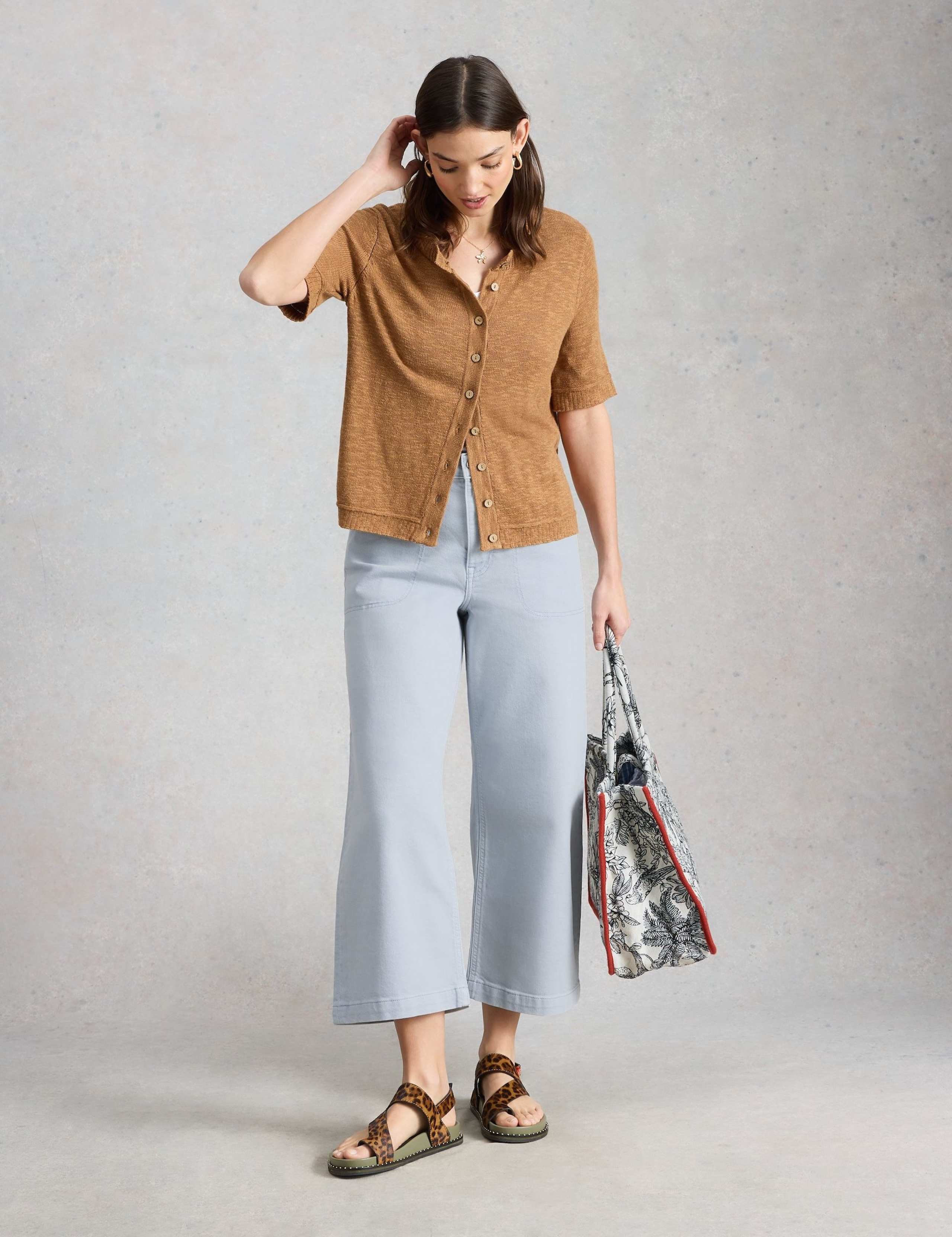 Wide Leg Cropped Jeans