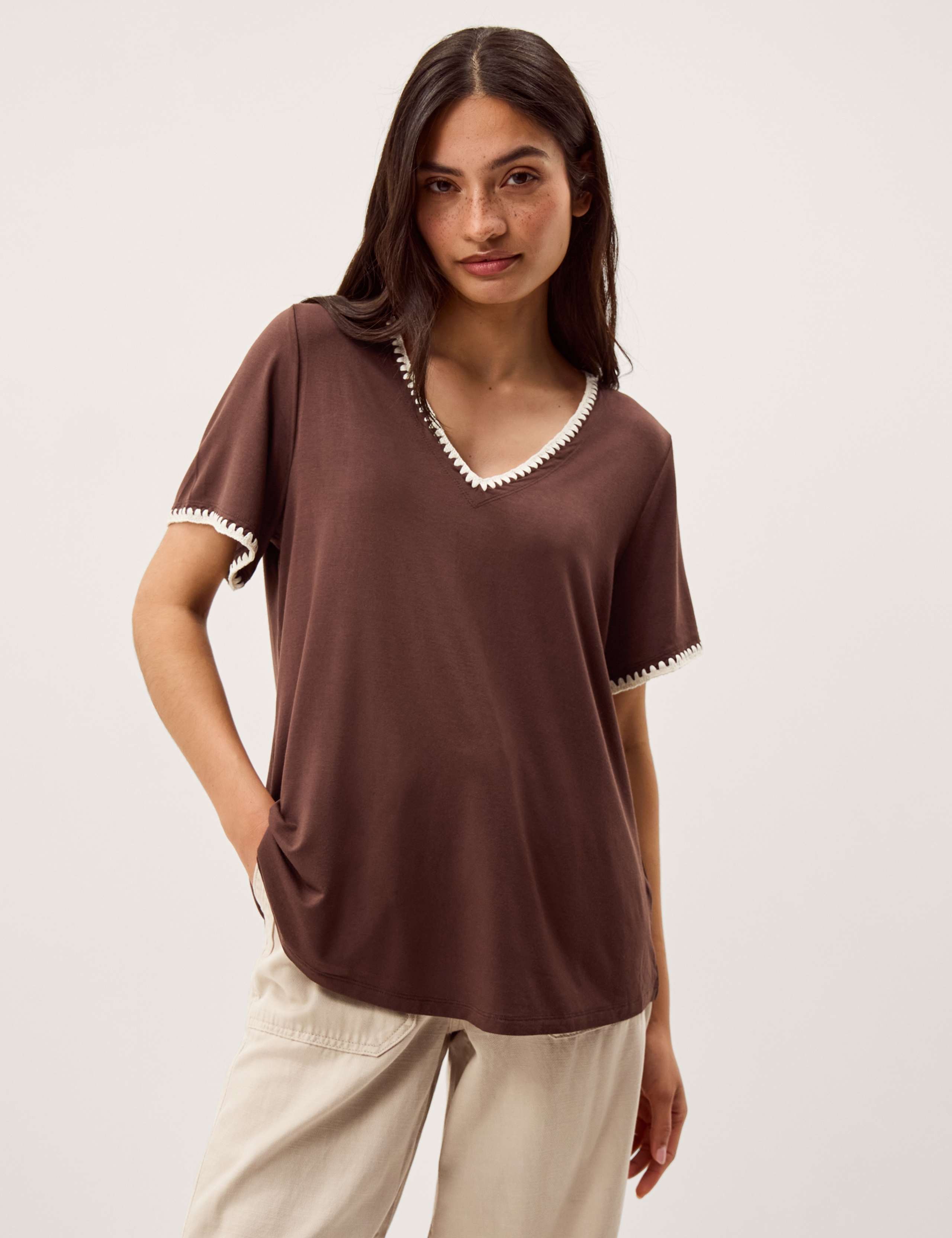 Jersey V-Neck T-Shirt