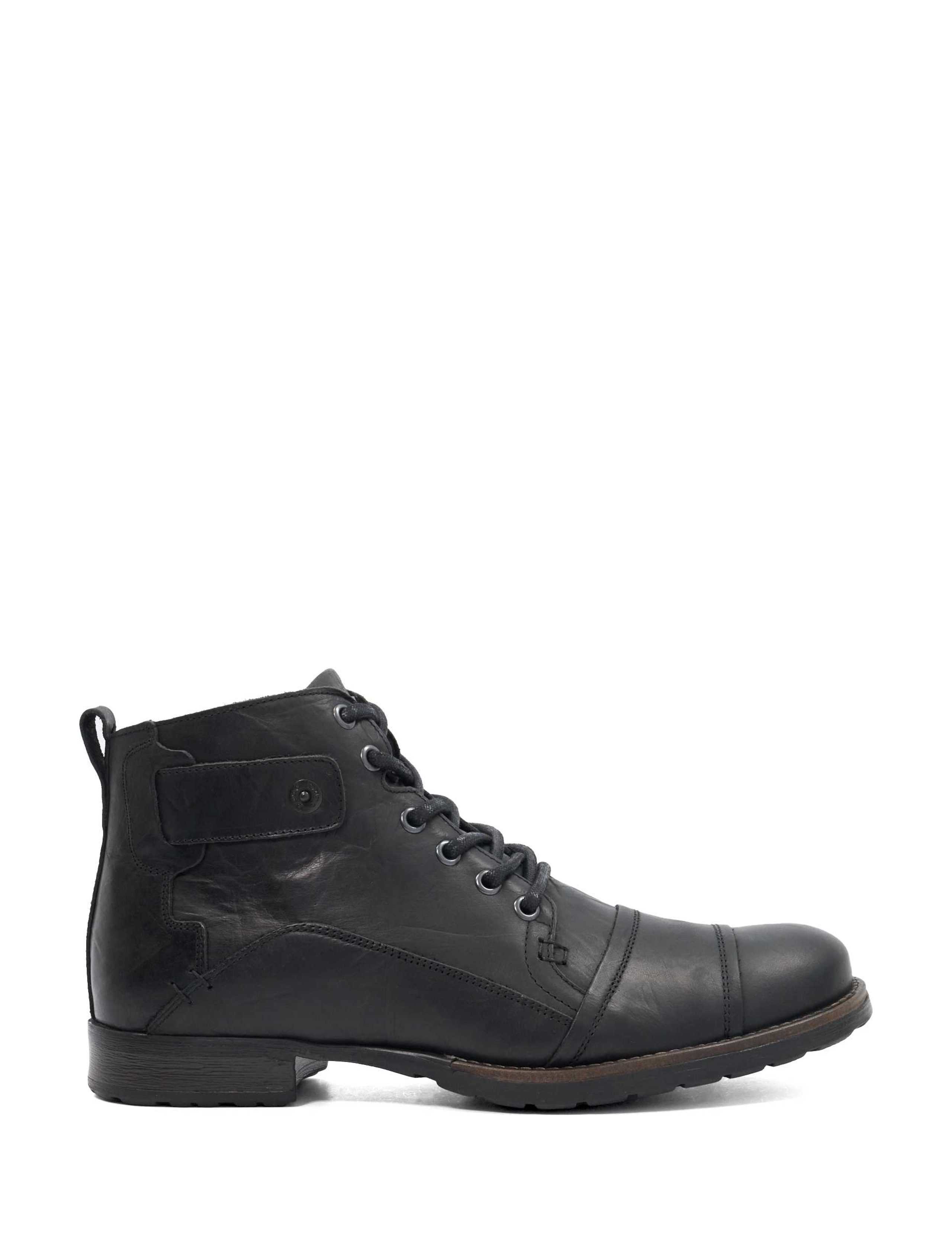 Wide Fit Leather Casual Boots